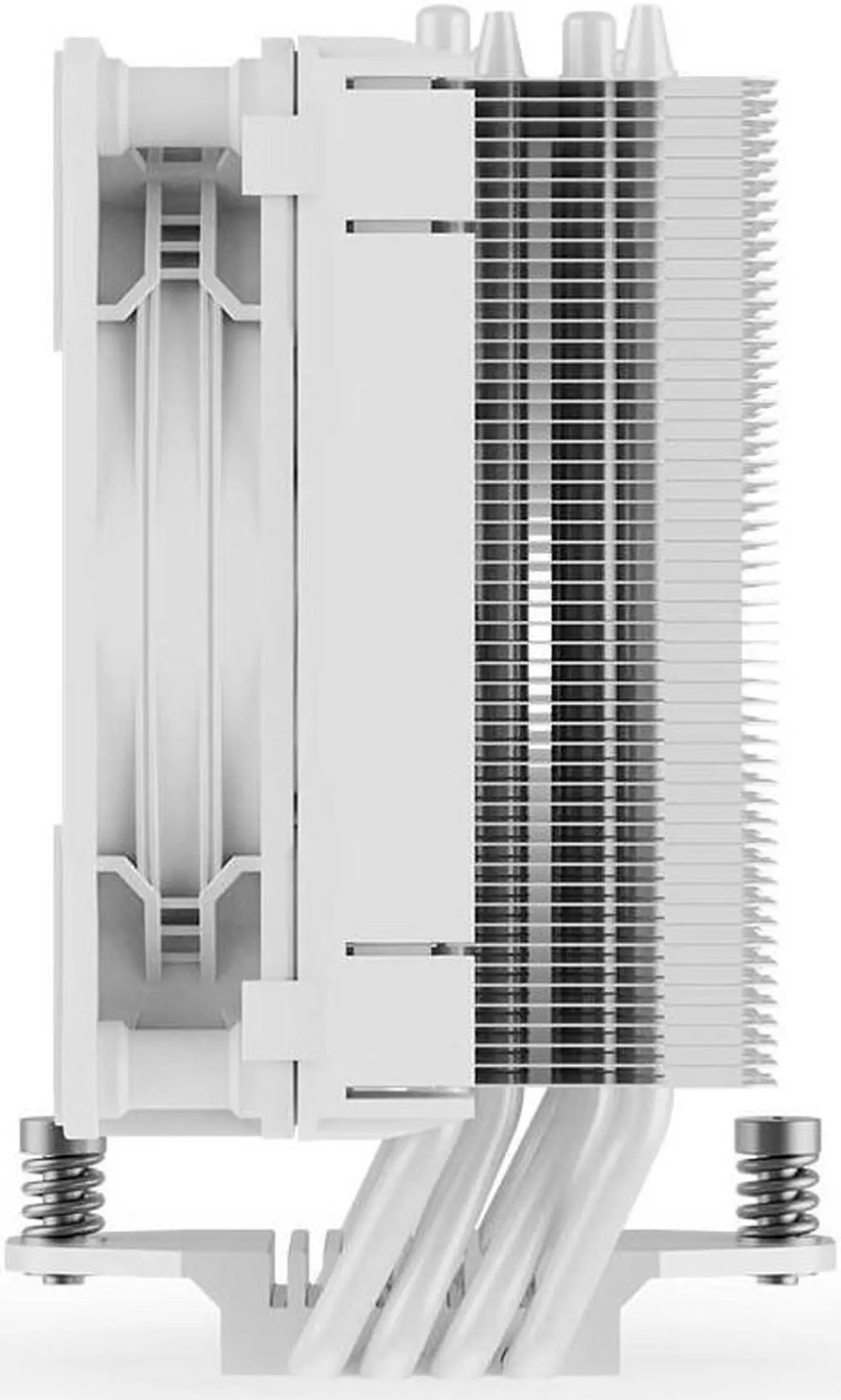 Alt view image 5 of 7 - Thermaltake Steel Shadow 400P Snow White Edition CPU Air Cooling Radiator, ARGB Fan, PWM Temperature Control, Colorful LOGO, 4 Heatpipes, Support AM5, LGA 1700 (White)