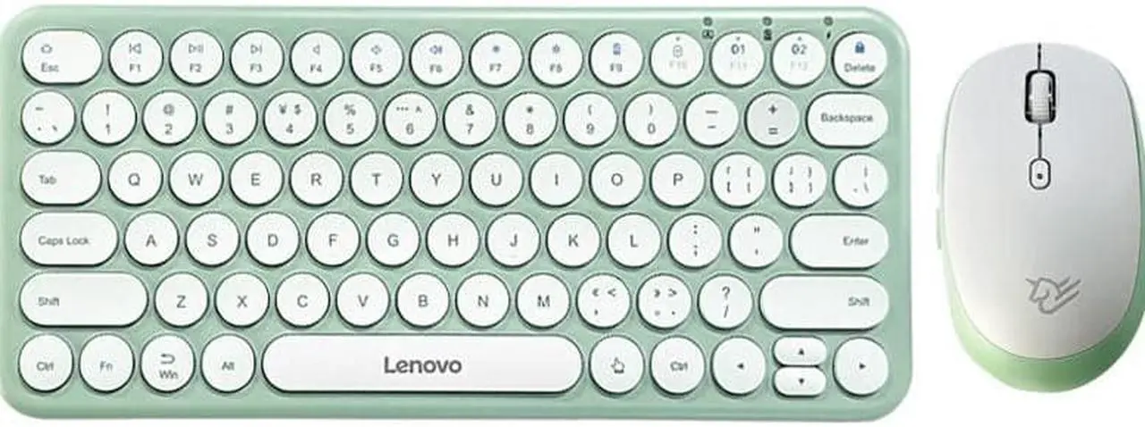 Main image of Wireless Keyboard and Mouse, Jelly Comb Slim Compact Quiet Small Keyboard and Mouse Combo for Windows, Laptop, PC, Notebook-White and Mint Green