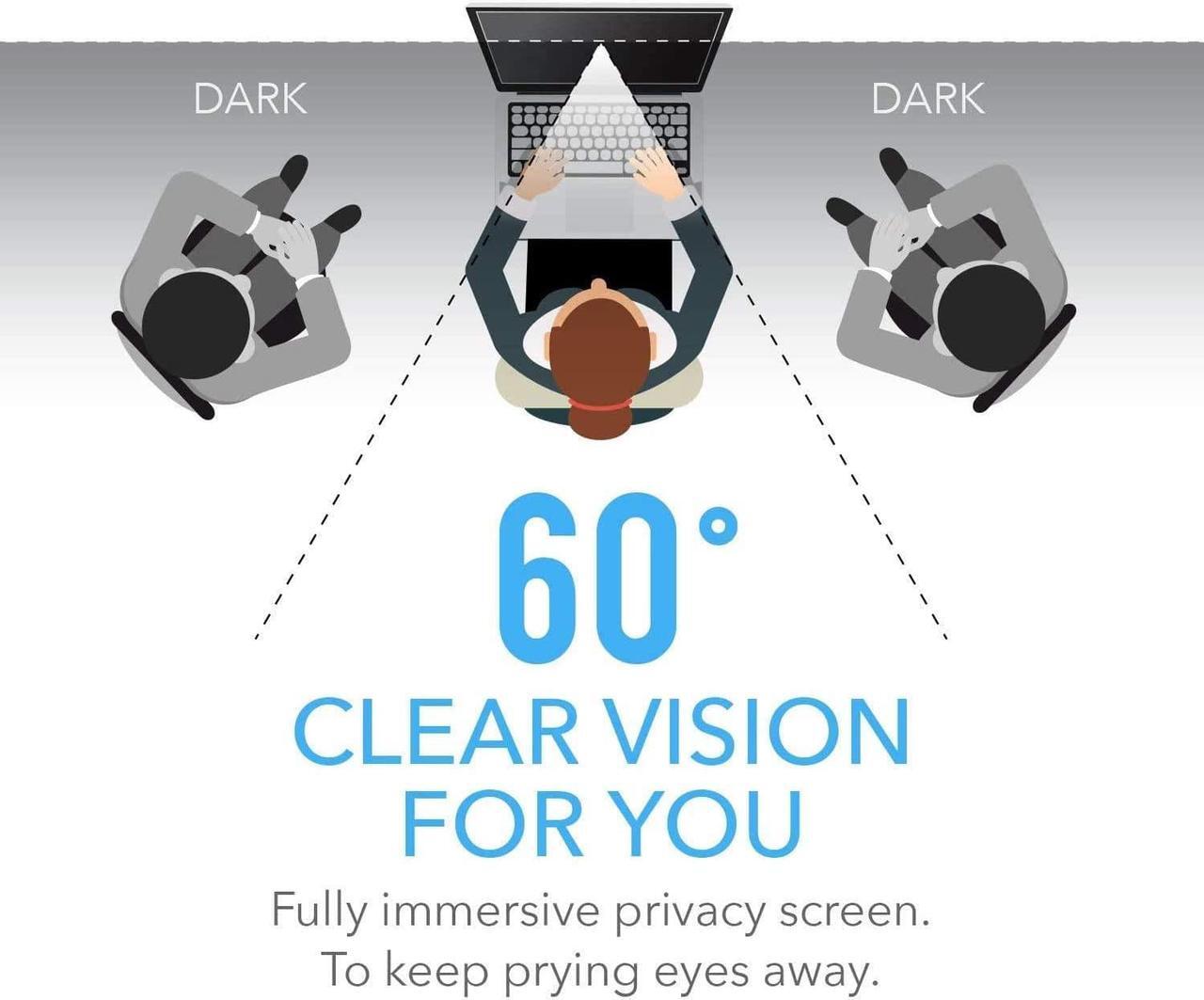 Alt view image 2 of 6 - Computer Privacy Screen Protector Filter 18.5 inches for Widescreen Computer Monitor  Date Protection for Desktop Laptop Security  Anti-Glare, Anti-Scratch, Blocks 96% UV 16:9 Aspect Ratio