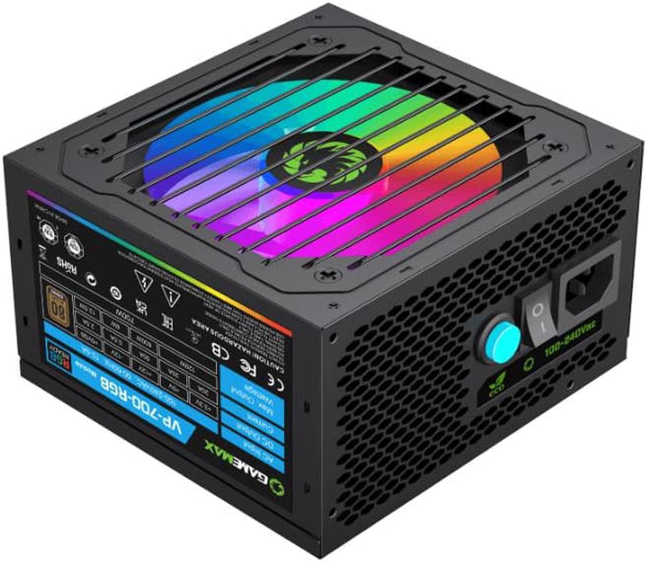 GAMEMAX VP-700-RGB-M 700W Semi Modular Power Supply ,120 mm Fan ,80+ Bronze