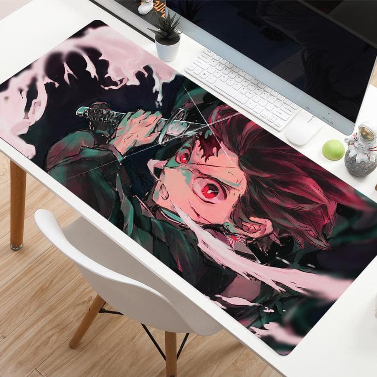 Mouse Pad Compatible with Demon Slayer, Anime Large Mouse Pad for Computer ,Home Office Long Mouse Mat - Non Slip Rubber Base,35.4*15.7*0.12 inch Demon Slayer06