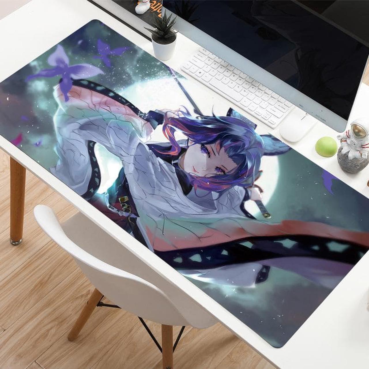 Mouse Pad Compatible with Demon Slayer, Anime Large Mouse Pad for Computer ,Home Office Long Mouse Mat - Non Slip Rubber Base,35.4*15.7*0.12 inch Demon Slayer10