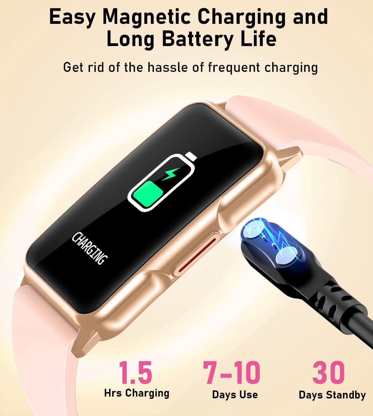 Alt view image 3 of 7 - Smart Watch Fitness Tracker with Heart Rate Blood Oxygen Blood Pressure Sleep Monitor 100 Sports Modes Step Calorie Counter Activity Health Trackers IP68 Waterproof for Android Phones iPhone Women Men