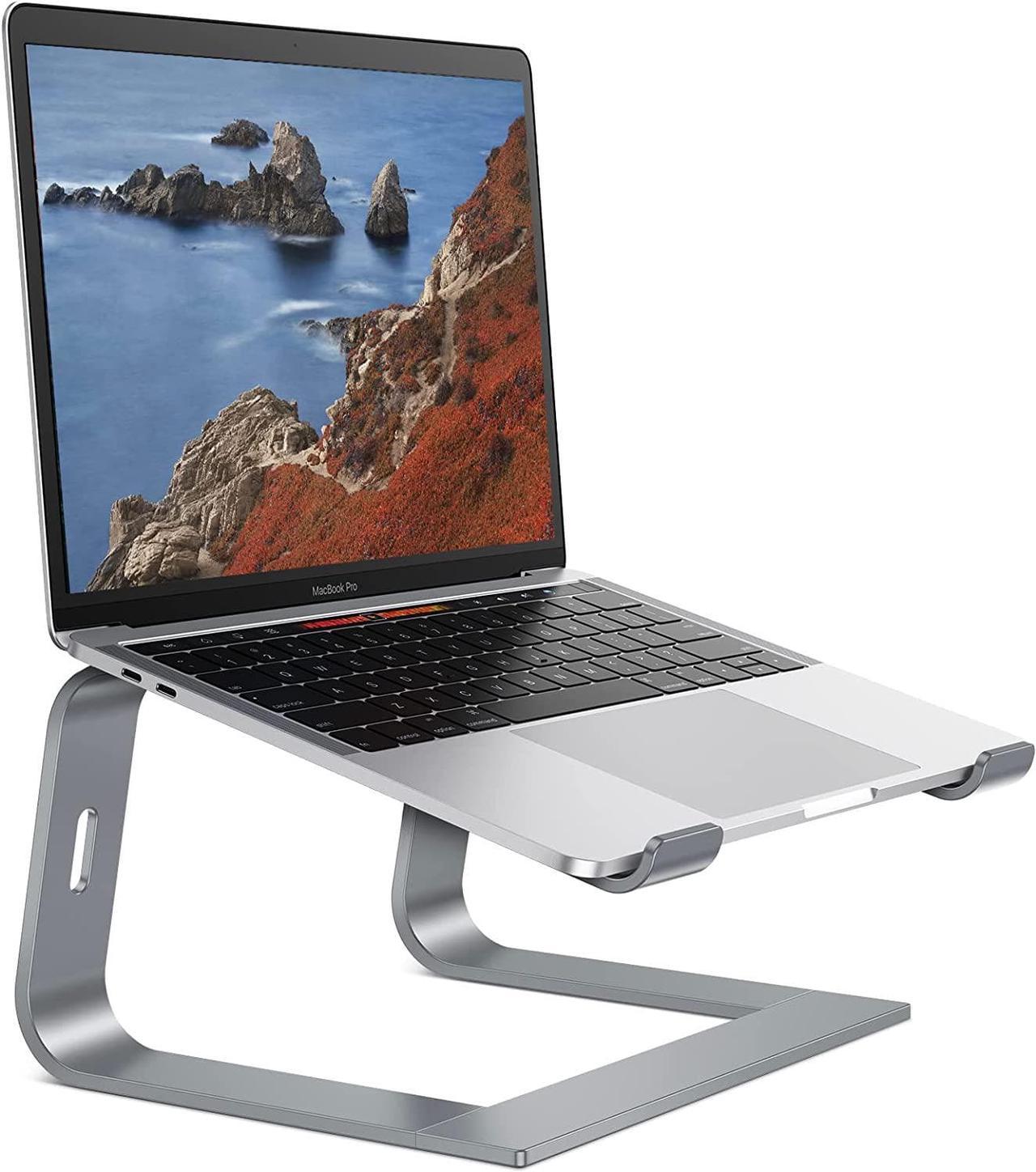 Laptop Stand for Desk, Detachable Laptop Riser, Aluminum Laptop Holder, Compatible with MacBook Air/Pro, Dell, HP, and All Laptops (11-16 inch), Grey