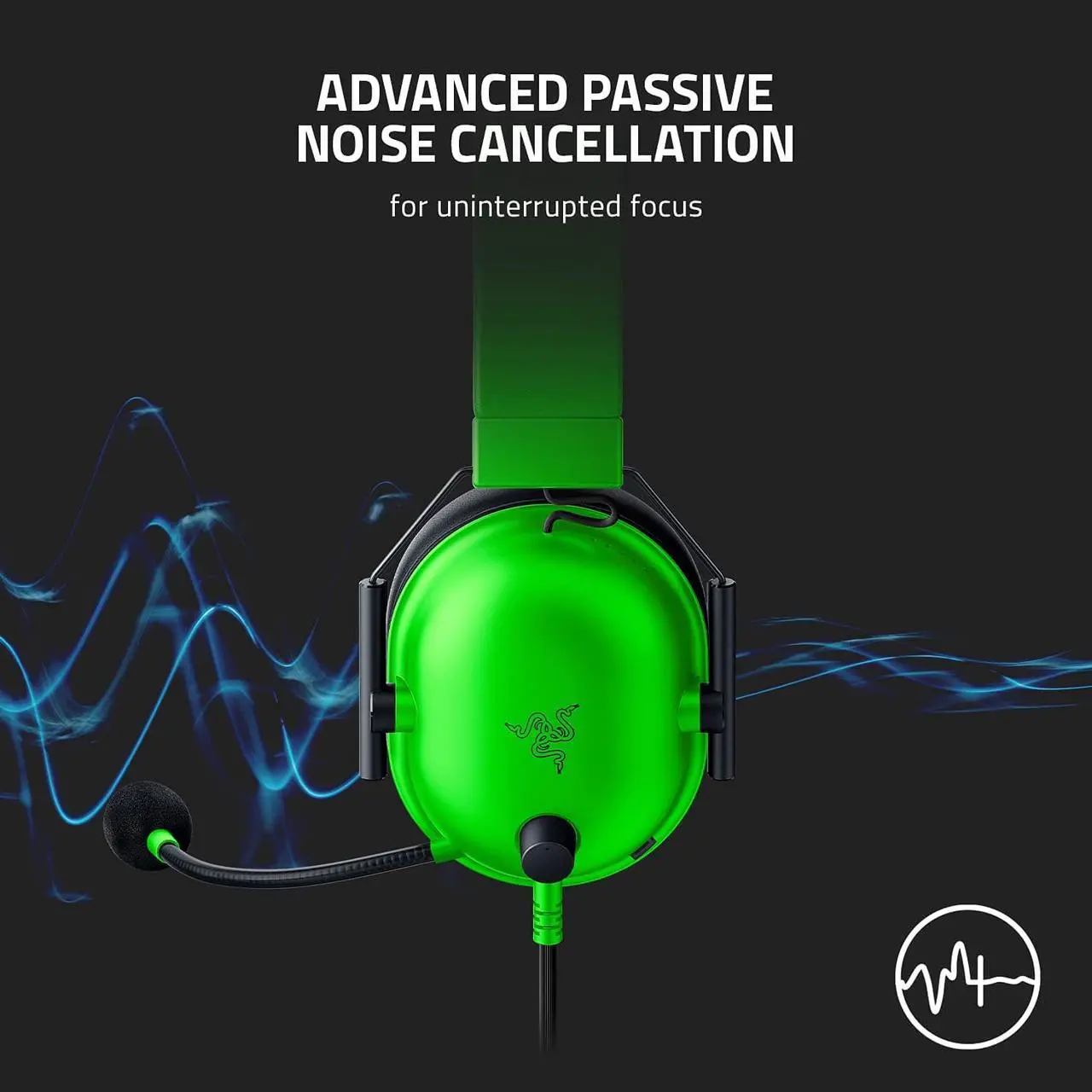 Alt view image 5 of 6 - Razer BlackShark V2 X Gaming Headset: 7.1 Surround Sound - 50mm Drivers - Memory Foam Cushion - for PC, PS4, PS5, Switch, Xbox One, Xbox Series X|S, Mobile - 3.5mm Audio Jack  Green