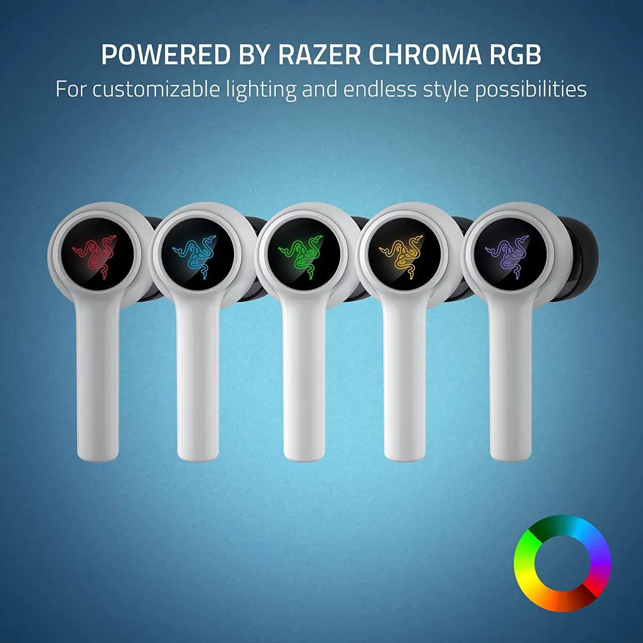 Alt view image 3 of 6 - Razer Hammerhead HyperSpeed Wireless Multi-Platform Gaming Earbuds for Playstation 5 / PS5, PC, Mobile: ANC - Noise Cancelling Mic - Bluetooth 5.2 - RGB Chroma - 30 Hr Battery