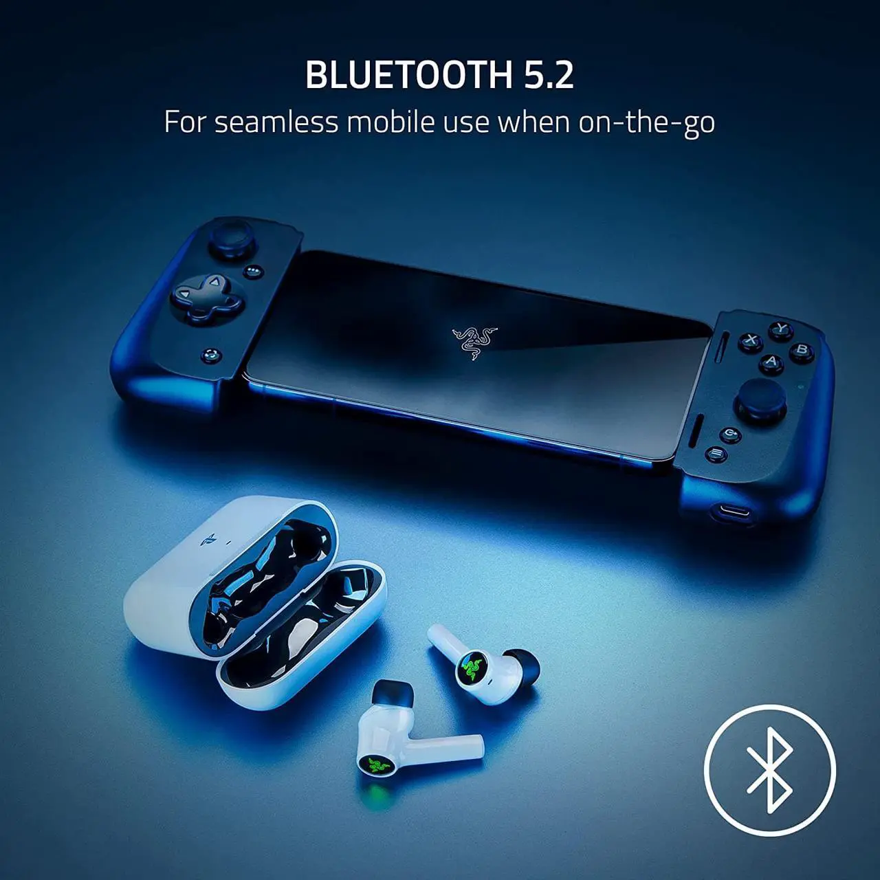 Alt view image 5 of 6 - Razer Hammerhead HyperSpeed Wireless Multi-Platform Gaming Earbuds for Playstation 5 / PS5, PC, Mobile: ANC - Noise Cancelling Mic - Bluetooth 5.2 - RGB Chroma - 30 Hr Battery