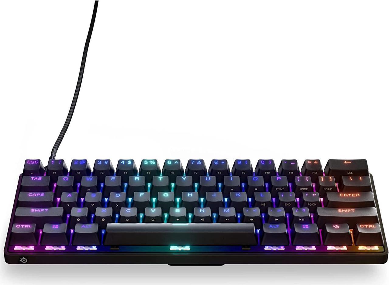 SteelSeries New Apex 9 Mini  HotSwap Optical Mini Keyboard  60% Compact Design  Optical Switches  RGB Customization  Aluminum Alloy Frame  Double Shot PBT Keycap