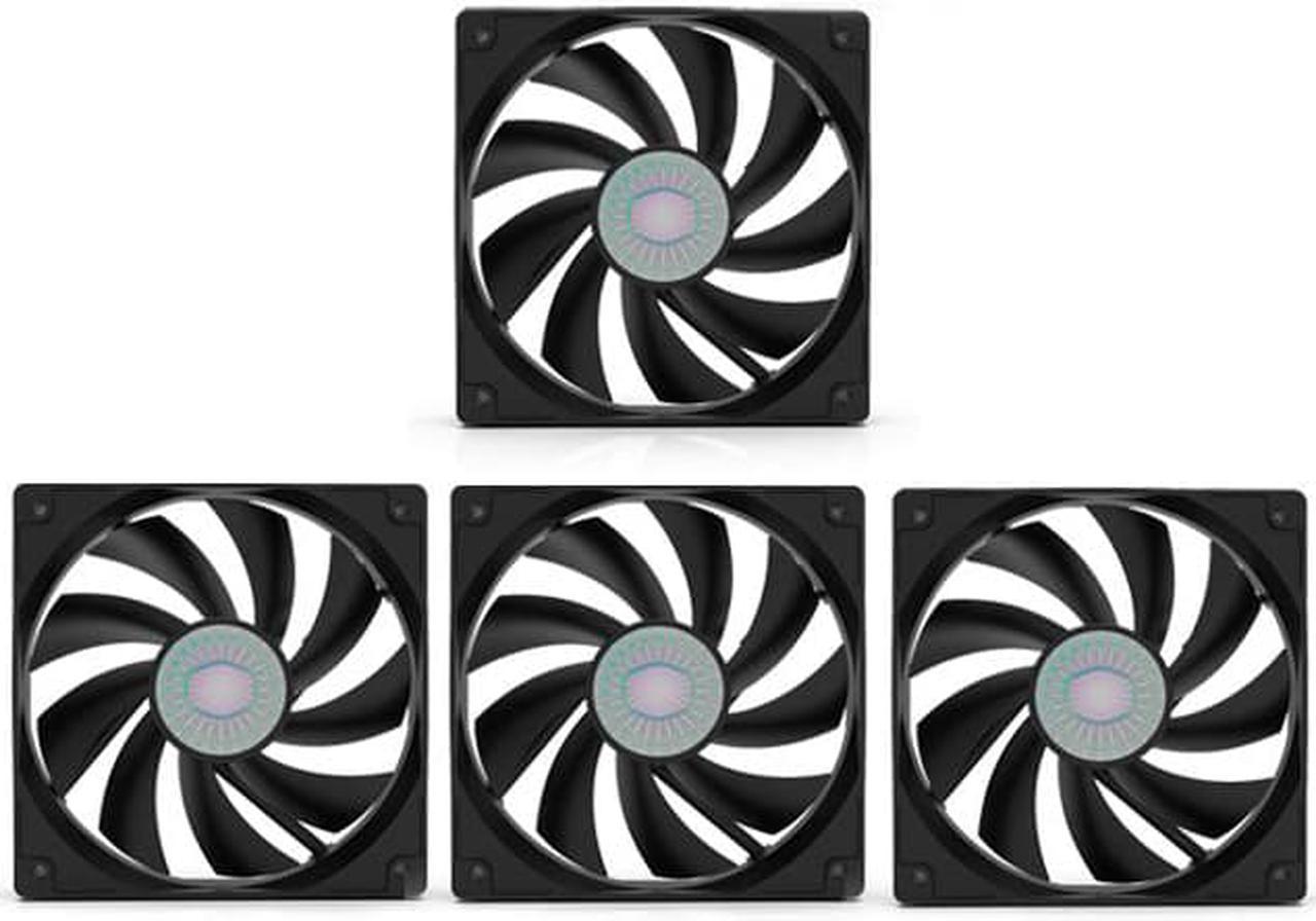 Cooler Master Silent SI2 120mm Fan(4 sets), Silent fan,Black