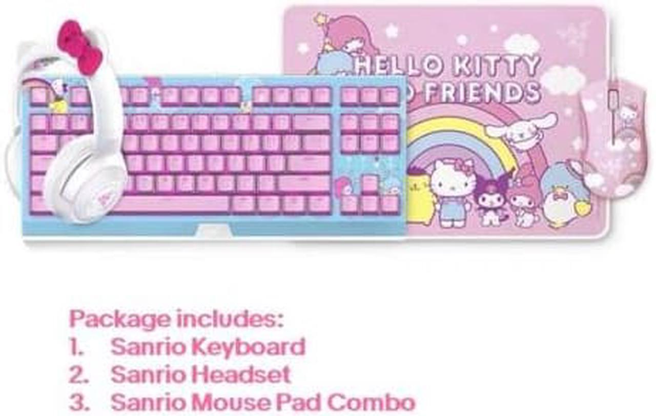 Main image of Razer x Sanrio Hello Kitty Mechanical Keyboard, Headset, Mouse, Mouse Pad Combo
