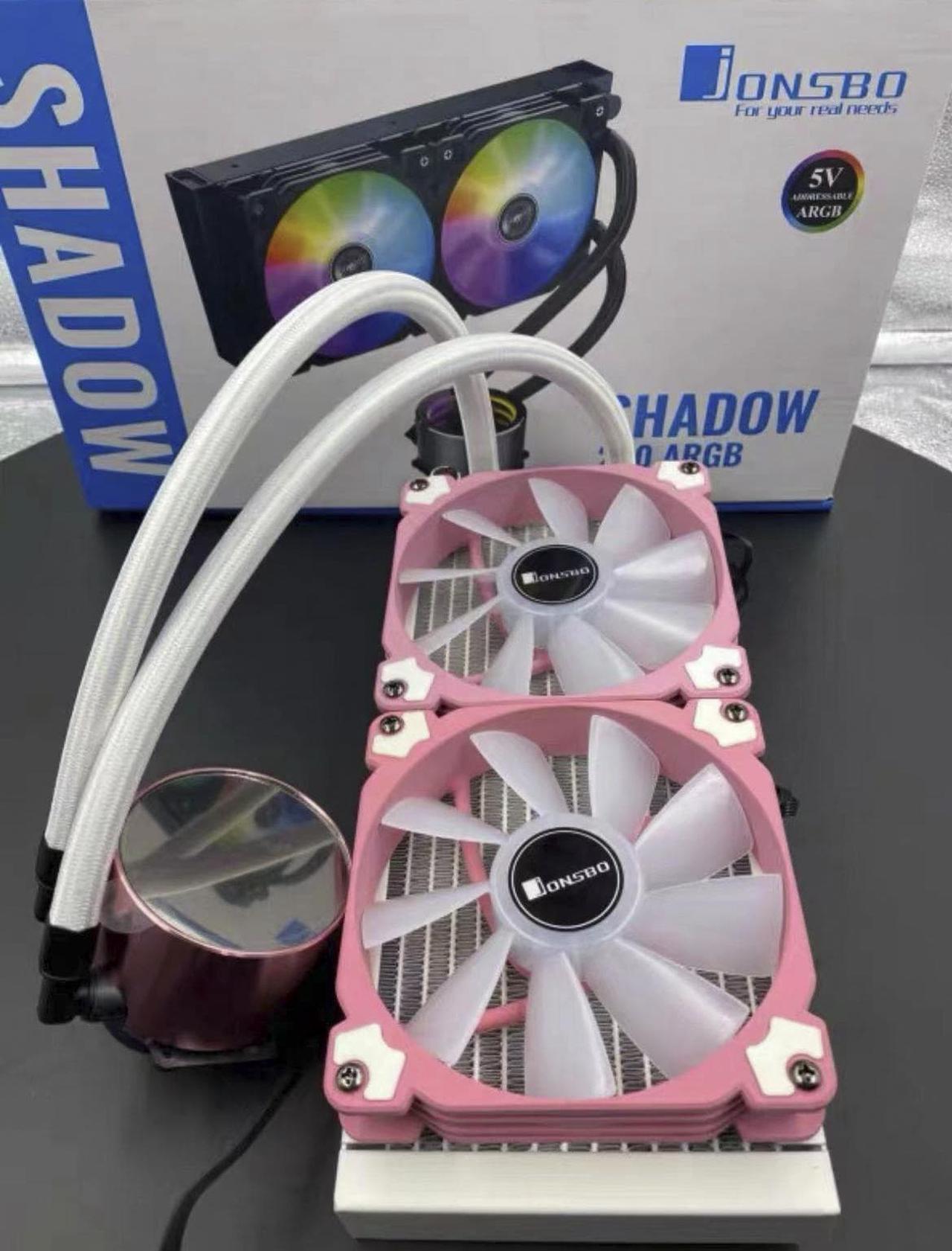 Alt view image 3 of 5 - Shadow TW4 240 CPU Cooling ARGB All-in-One Liquid Cooler 120mm Fans Mirror ARGB Pump Integrated Water Cooling Radiator Supported Platform Intel LGA 2011/1200/115X/17XX /AM4/AM5 Pink Limited Edition