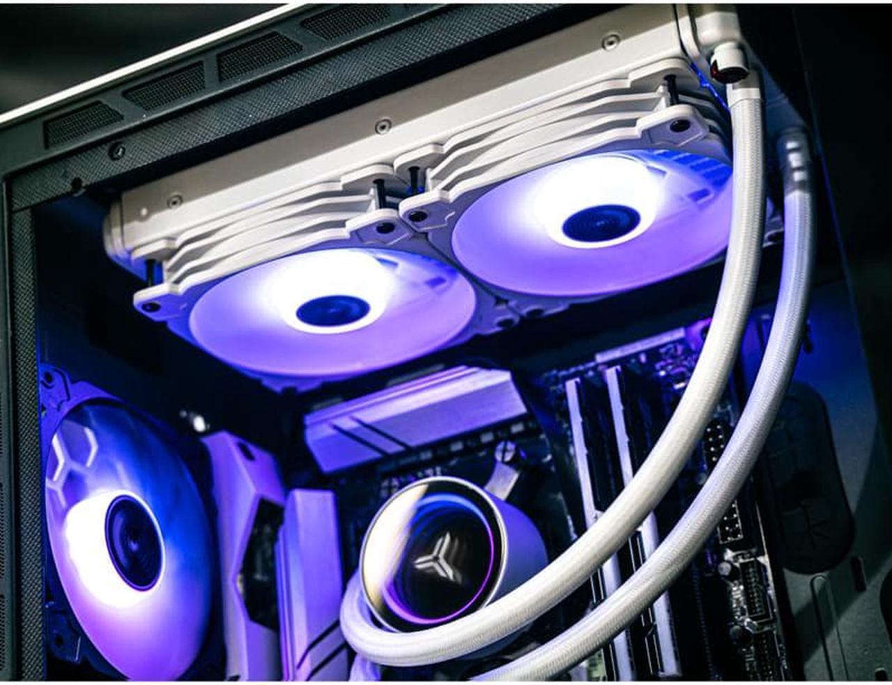 Alt view image 4 of 5 - Shadow TW4 240 CPU Cooling ARGB All-in-One Liquid Cooler 120mm Fans Mirror ARGB Pump Integrated Water Cooling Radiator Supported Platform Intel LGA 2011/1200/115X/17XX /AM4/AM5 Pink Limited Edition
