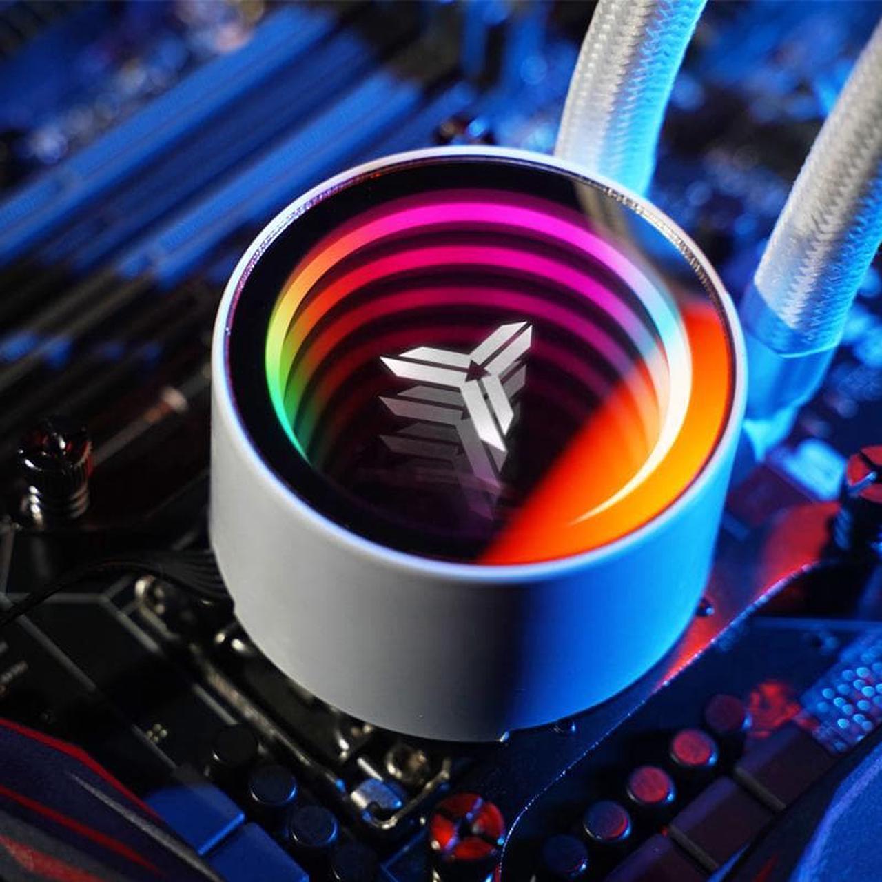 Alt view image 5 of 5 - Shadow TW4 240 CPU Cooling ARGB All-in-One Liquid Cooler 120mm Fans Mirror ARGB Pump Integrated Water Cooling Radiator Supported Platform Intel LGA 2011/1200/115X/17XX /AM4/AM5 Pink Limited Edition