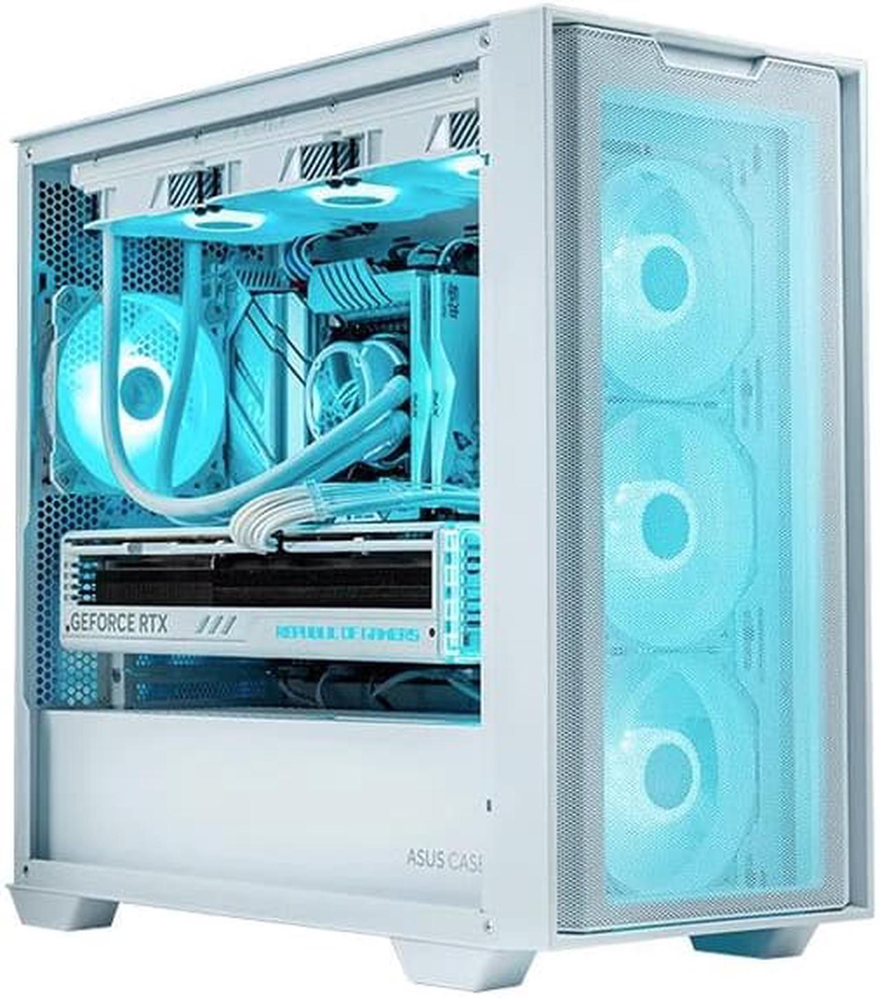 ASUS A21 Gaming Chassis Case, Support YTX Back-Connector Micro-ATX Motherboard, Hidden-connector Design, Support 360mm Liquid Cooler(White)