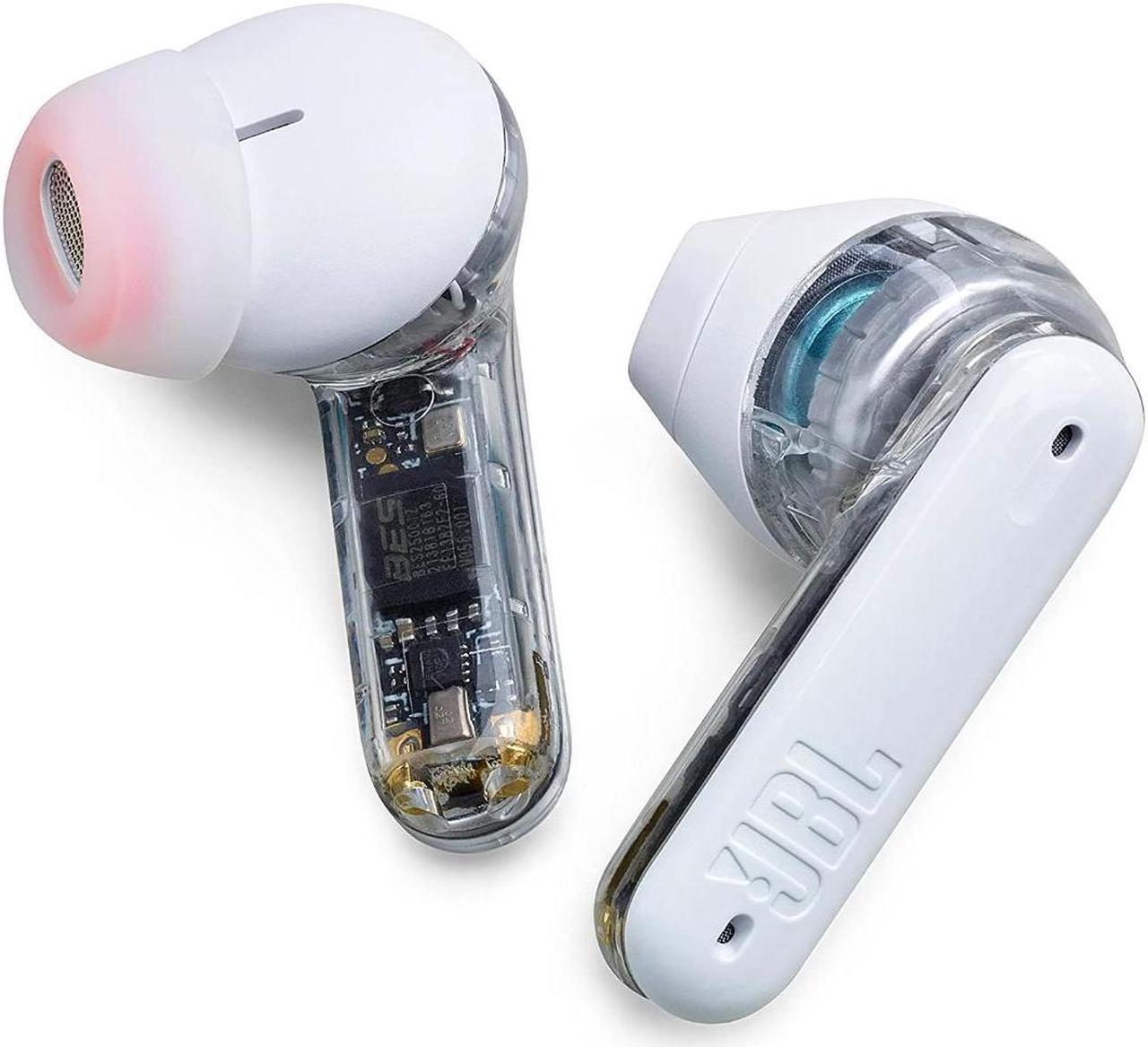 Alt view image 2 of 7 - JBL Tune Flex Ghost Edition TWS Bluetooth In-Ear Headphones Wireless Active Noise Cancelling Earbuds White