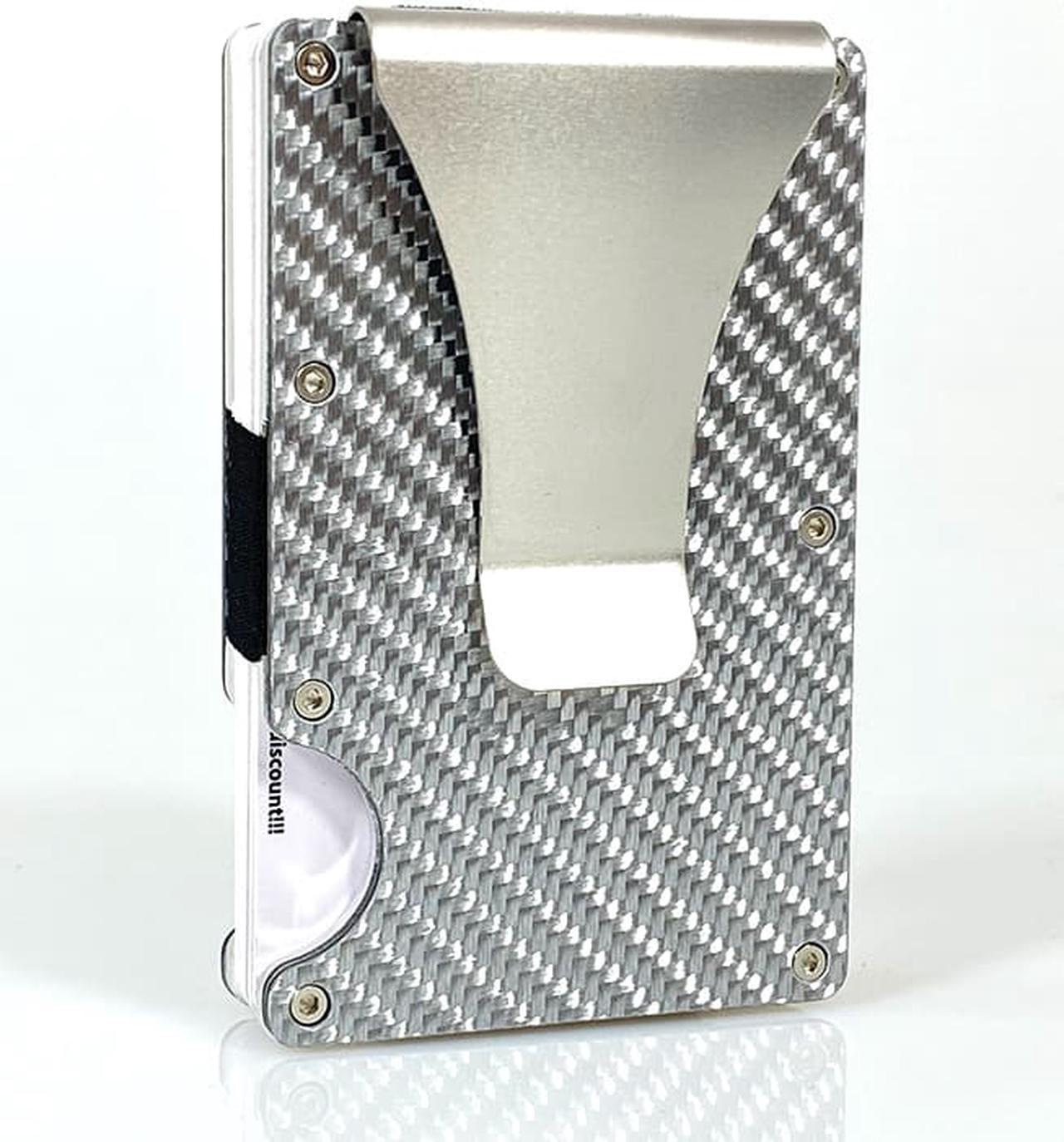 Carbon Fiber Walle -Metal Money Clip Wallet- RFID Blocking - Slim Metal Wallet ,Mens Wallet