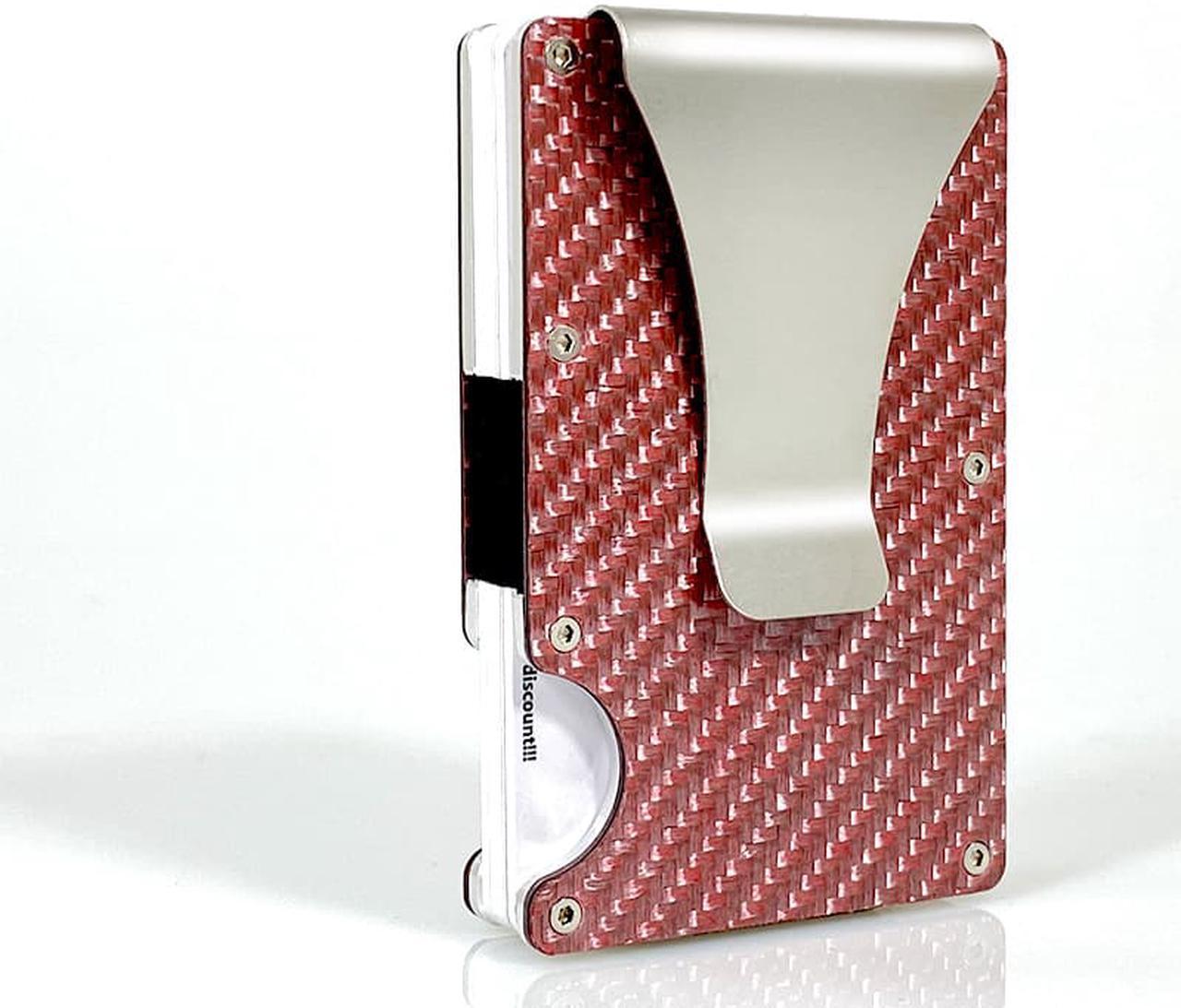 Carbon Fiber Walle -Metal Money Clip Wallet- RFID Blocking - Slim Metal Wallet ,Mens Wallet