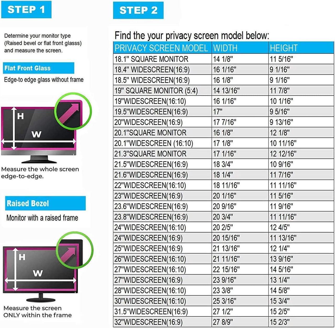 Alt view image 6 of 6 - Computer Privacy Screen Protector Filter 27 inches for Widescreen Computer Monitor  Date Protection for Desktop Laptop Security  Anti-Glare, Anti-Scratch, Blocks 96% UV 27" 16:9