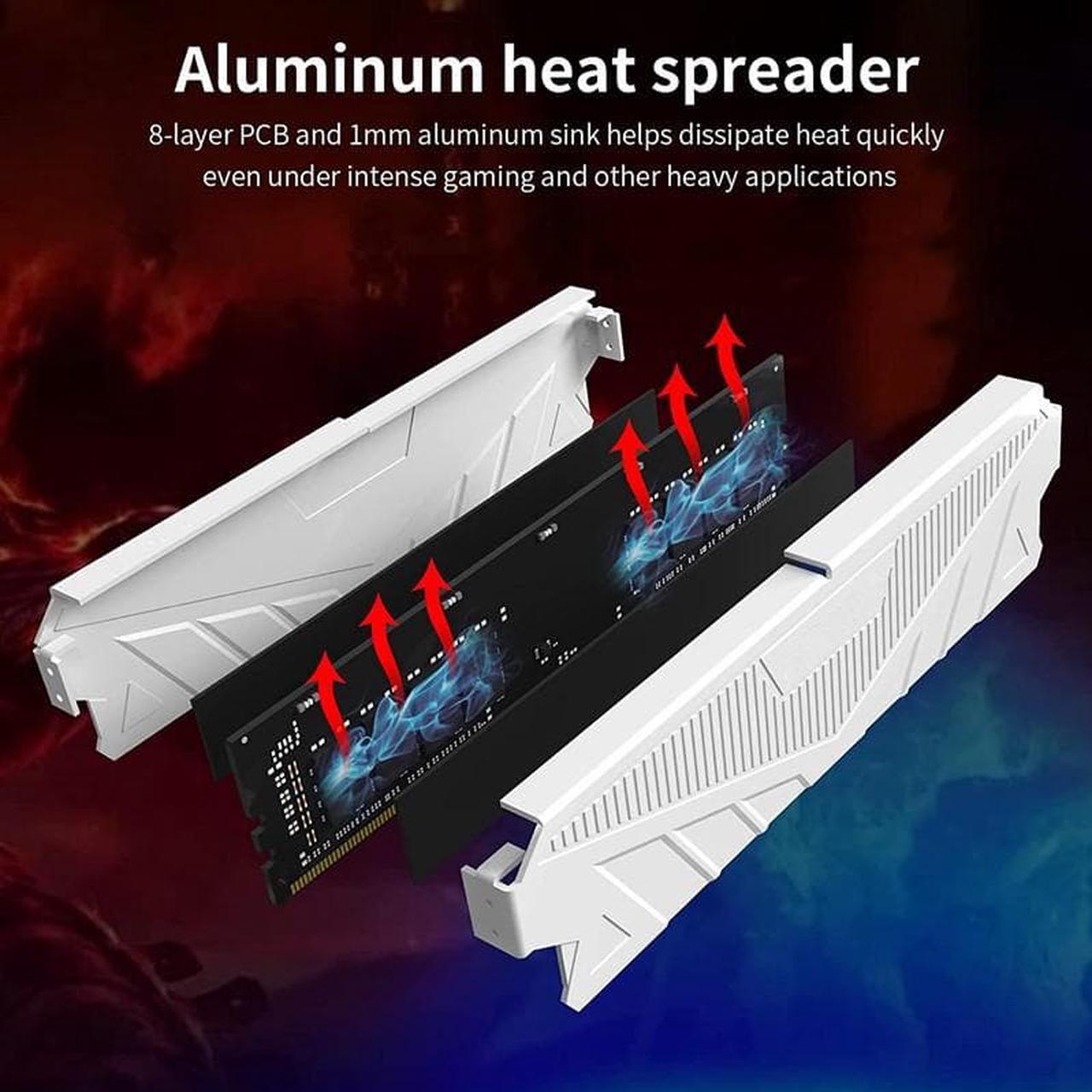 Alt view image 2 of 6 - CORN DDR4 RAM 3200MHz 32GB CL18 (PC4-25600) 1.35V 288-Pin DDR4 Desktop Compter Memory
