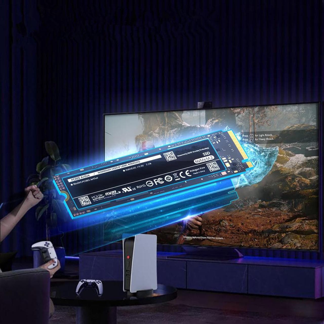Alt view image 2 of 6 - CORN PC005 Active SSD NVME M.2 2280 1TB 256GB 512GB For Desktop PC Laptop PS5 Gen3 Internal Hard Disk Support PCIE3.0