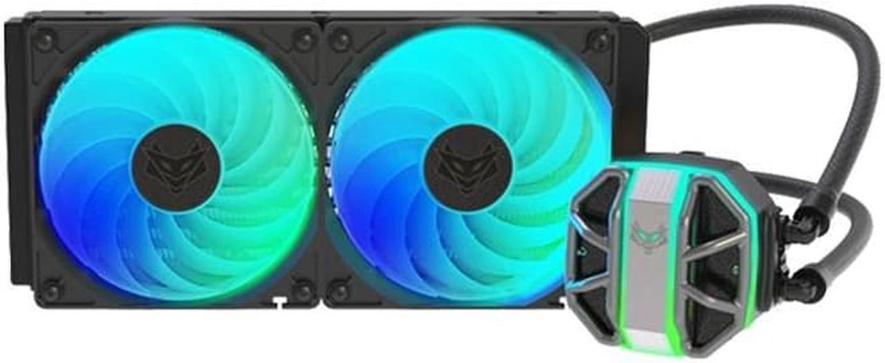 Water Spider S240 All-In-One Water-Cooled CPU Radiator, Asetek 7th Generation Cold Head With Unique Spider Web Design, ARGB Fan, Support LGA 115X/1200/20XX/1700; AM4