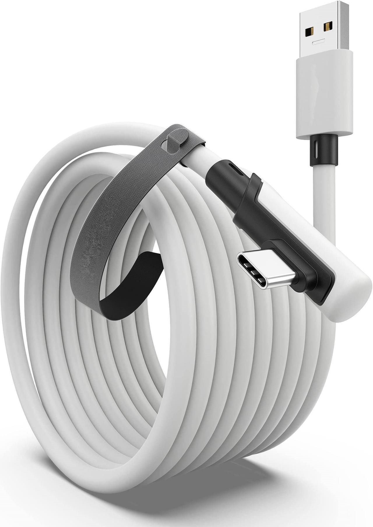 CORN Link Cable Compatible with Quest2, USB C 3.2 Gen1 High Speed Data Transfer & Fast Charging Cable, 16ft White