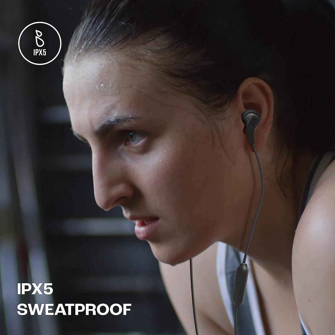 Alt view image 5 of 6 - JBL Endurance Run 2, Sports in Ear Wired Earphones with Mic, Pure Bass, Waterproof , Flexsoft eartips, Magnetic Earbuds, Fliphook & TwistLock Technology with Voice Assistant Support for Mobiles