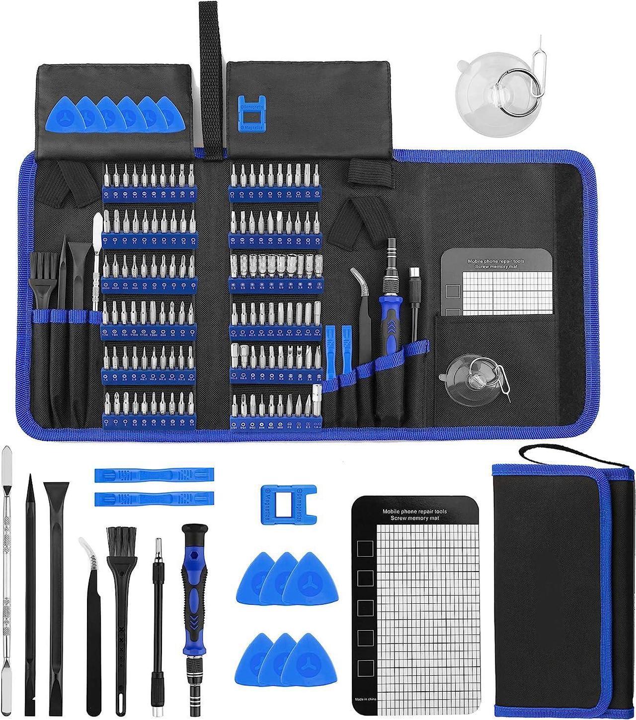 Main image of 140 in 1 Precision Screwdriver Set, Professional Computer Laptop Repair Tool Kit, Electronics Repair Tool with 120 Magnetic Bits, Compatible for Macbook, iPhone, Game Console, Tablet