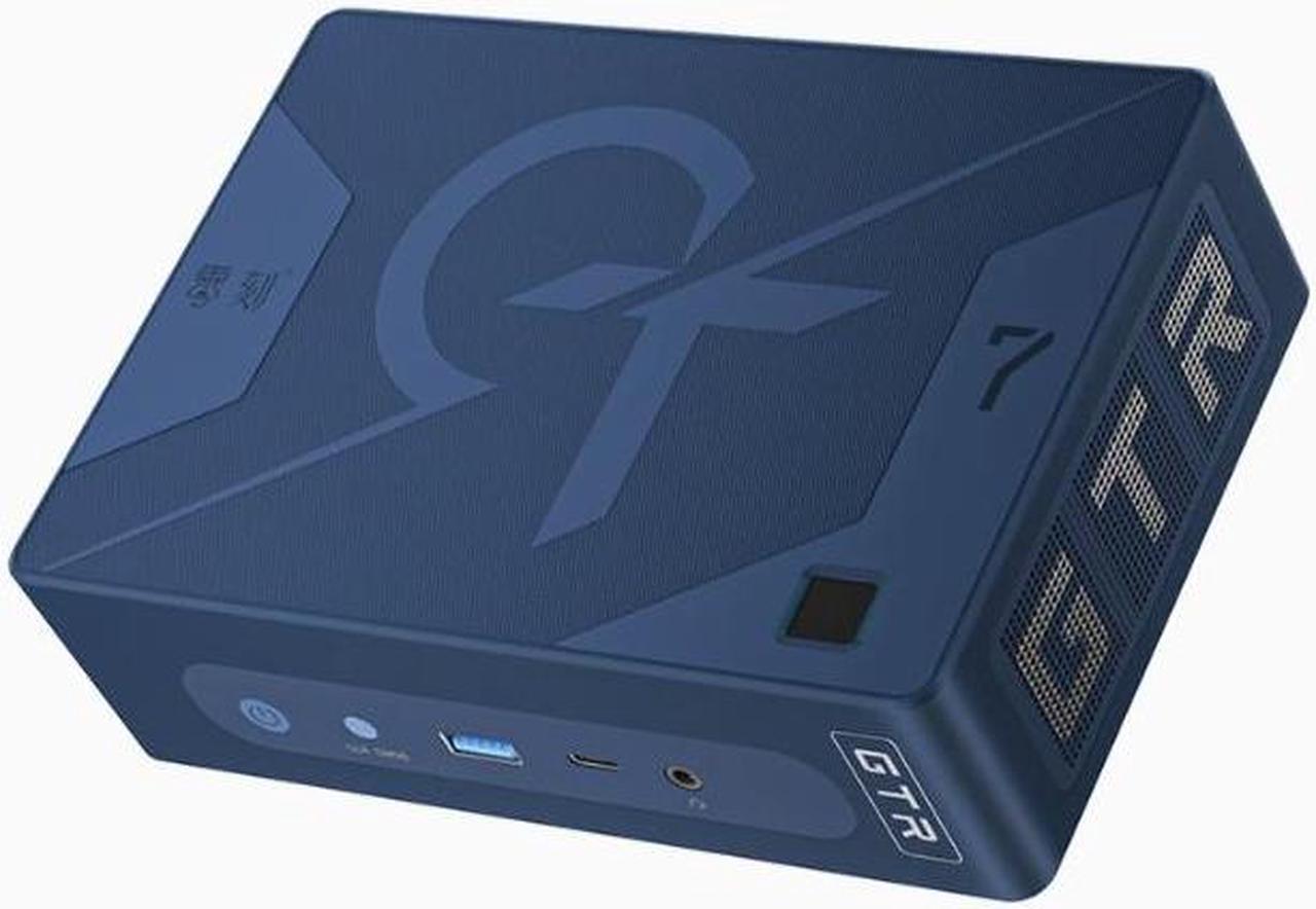 Beelink GTR7 Mini PC Up to 65W TDP AMD Ryzen 7 7840HS (8C/16T up to 5.1Ghz) 16/32G DDR5 + 512GB/1TB M.2 2280 PCle 4.0 SSD(Read 5000MB), WiFi 6, BT 5.2, 0.5SFingerprint scanner Blue 16GB RAM / 512G SSD