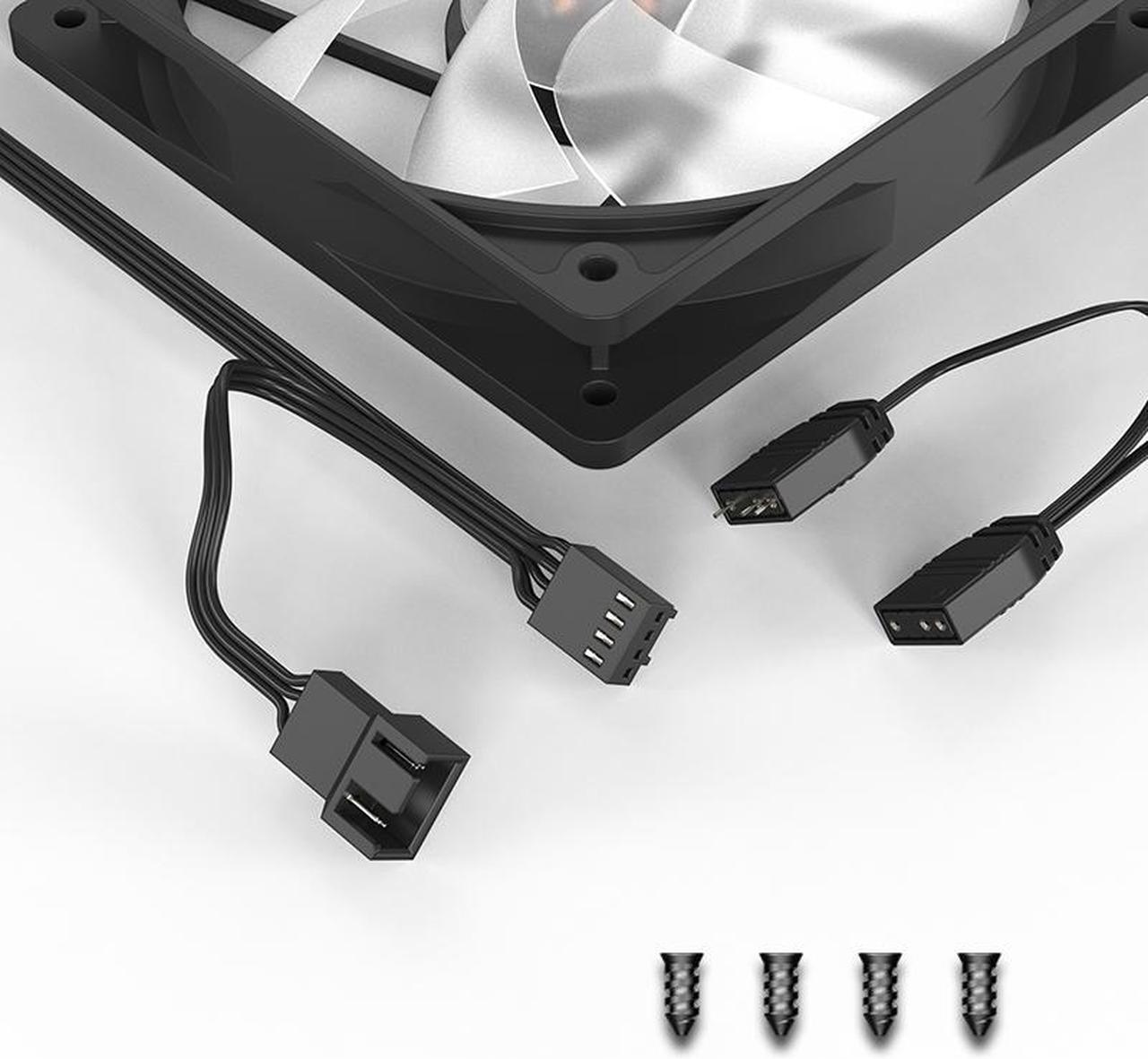 Alt view image 3 of 6 - 120x120x25mm PWM Hydraulic Bearing Fan Addressable RGB for ID-Cooling XF-120-ARGB-K