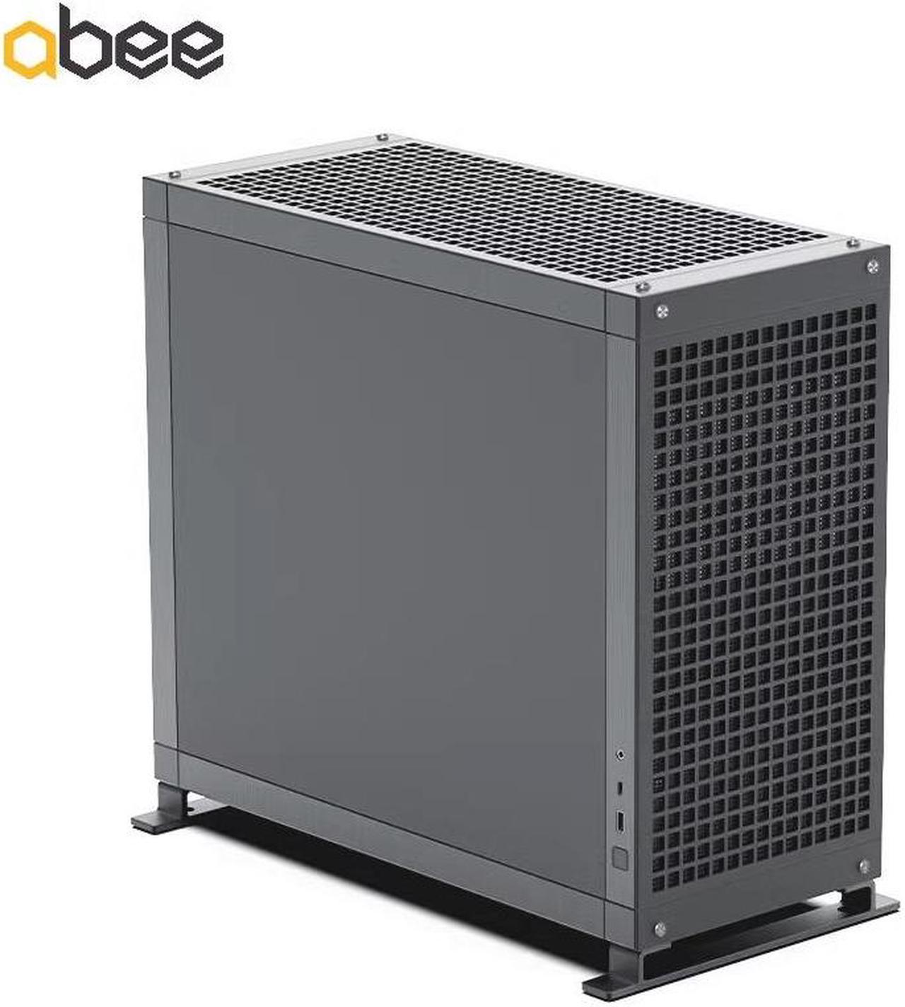 Abee Pixel One All Aluminum Computer Case CNCC with DIY Pixel Cube Gaming PC for E-ATX/ATX/Micro ATX/Mini ITX Motherboard Gray