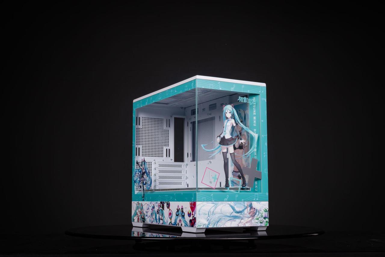 Manga Hatsune Theme Arashi SPCC / Aluminum M-ATX/ITX Computer Case, Manga Hatsune Theme Custom Model With Lighting Effects