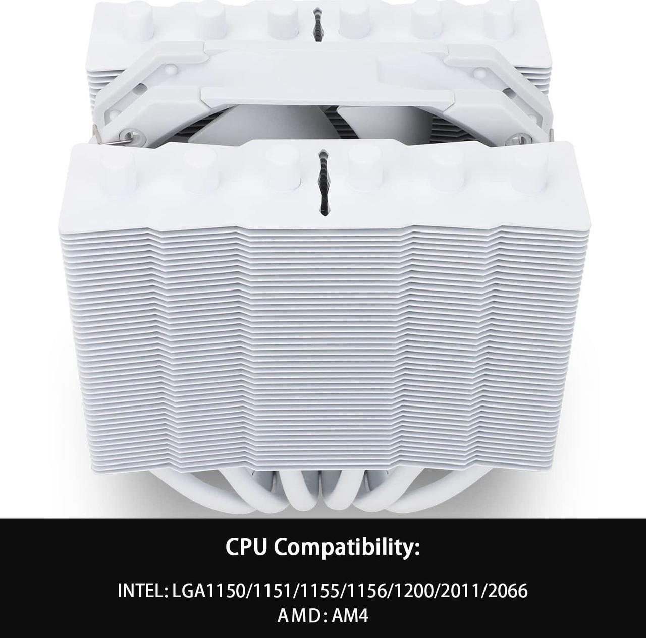 Alt view image 2 of 7 - Silver Soul 135 White Dual Towers 6mm Heatpipes*6, 120*120*25mm Fan for 115X/1200/2011-3/2066/1700, AM4/AM5, Thermalright SS135 White