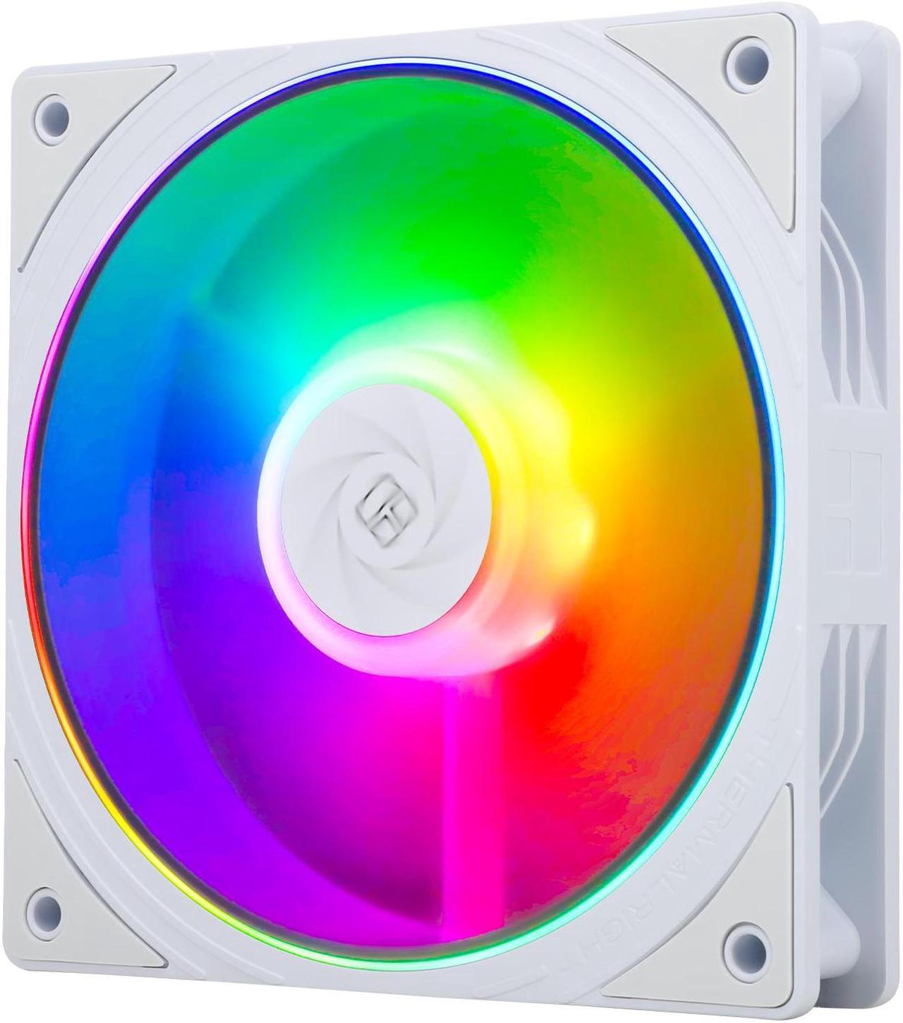 120mm ARGB Fan, L120 mm x W120 mm x H25 mm 1500 RPM Addressable RGB S-FDB Bearing Case Fan Thermalright TL-S12W-S-OEM White