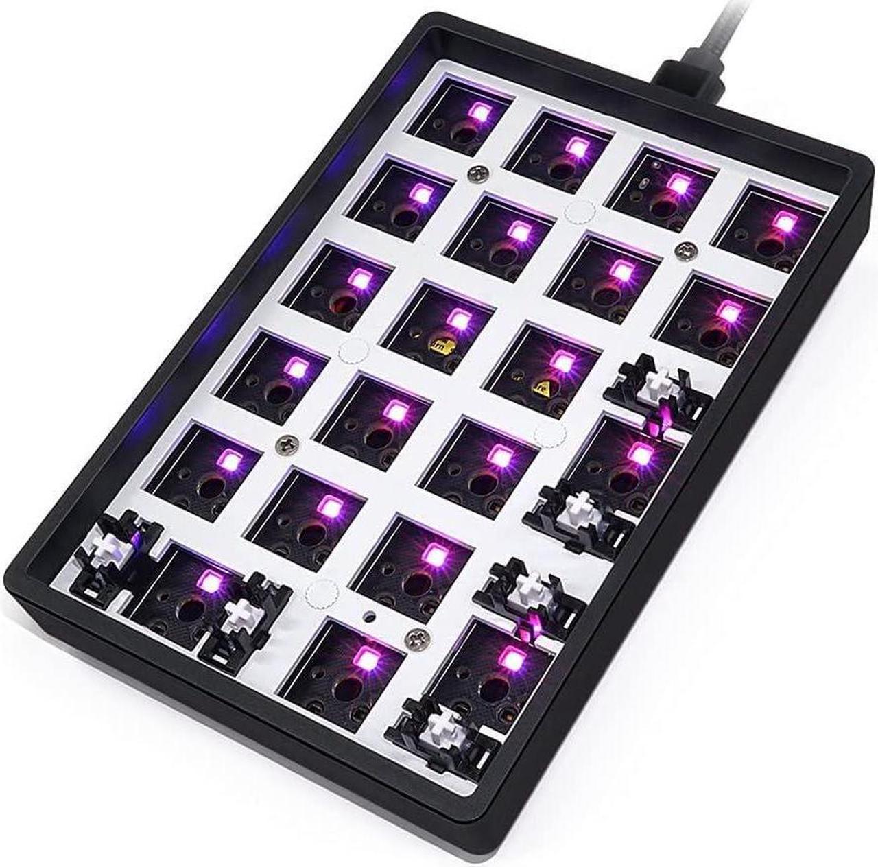 gk21s gk21 Hot Wwappable Bluetooth Dual Mode PCB Custom Mechanical Keyboard Numpad Kit RGB SMD Switch LEDs Type C USB Port (GK21 Kit) Blue Switch