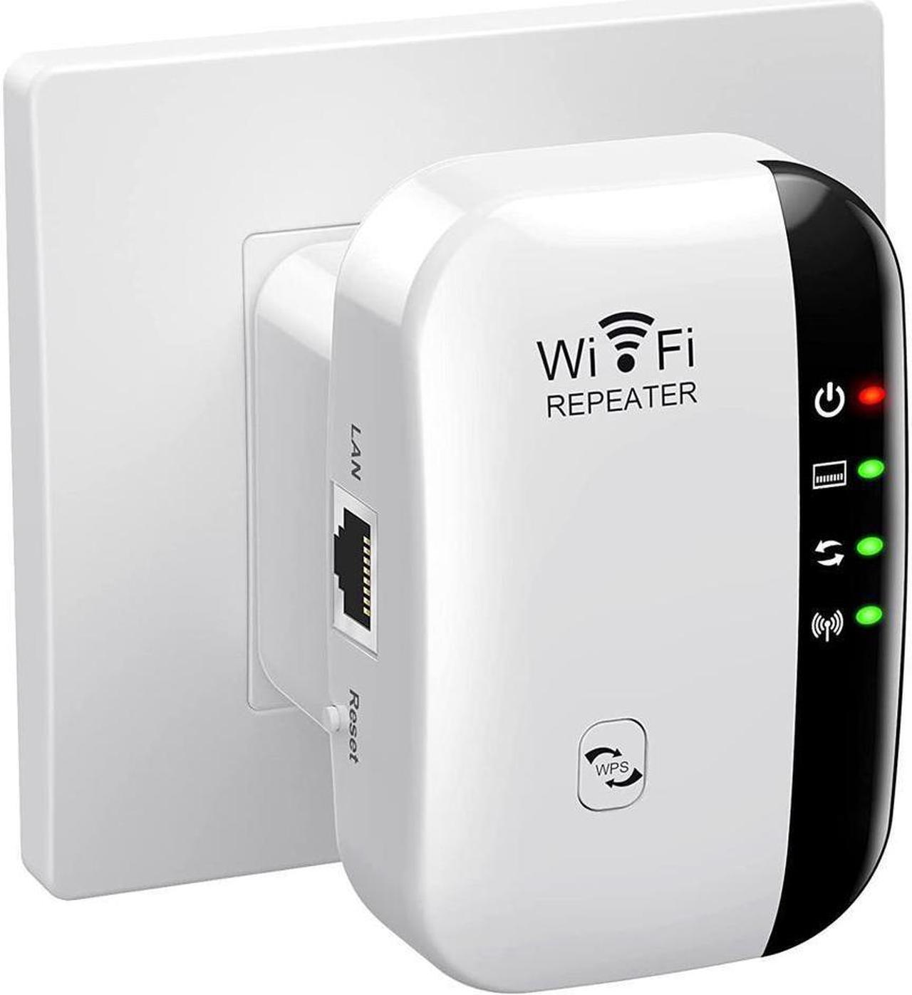 WiFi Range Extender Repeater 300Mbps Wireless Router Signal Booster Amplifier Supports Repeater/AP 2.4G Network with Integrated Antennas LAN Port