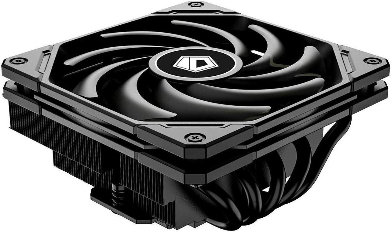 IS-55 Black CPU Cooler Low Profile 57mm Height CPU Air Cooler 5 Heatpipes 120x120x15mm Slim Fan, CPU Fan for Intel LGA1700/115X/1200; AMD AM4/AM5