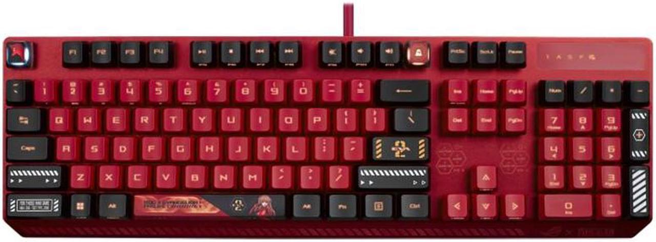 Evangelion ROG Strix Scope RX EVA-02 Limited Edition Optical RGB Gaming Keyboard For FPS Gamers, Optical Mechanical Switches, IP57 Waterproof