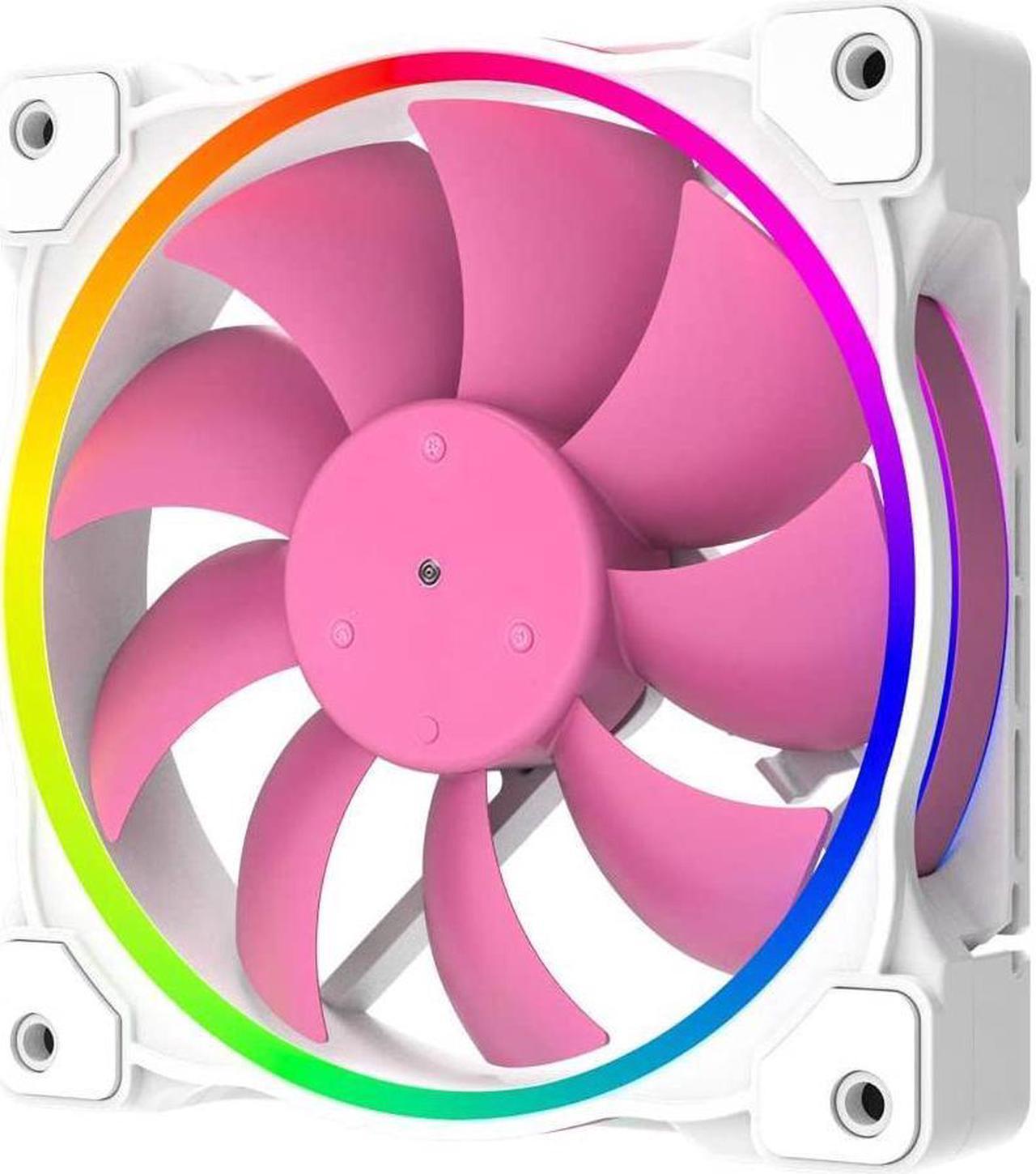 Pastel 120mm Case Fan ARGB PWM Fan for PC Case/CPU Cooler (Piglet Pink) for ID-COOLING ZF-12025