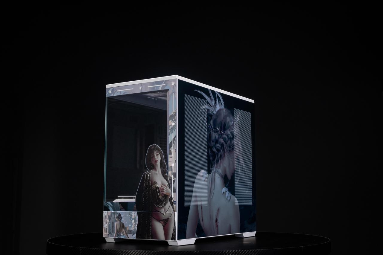 Alt view image 2 of 7 - CORN Bauhaus Micro-ATX ITX Cpmputer Case, 6 Sides + 2 Light Panels Could Be Customized with HD Images(GhostBlade)