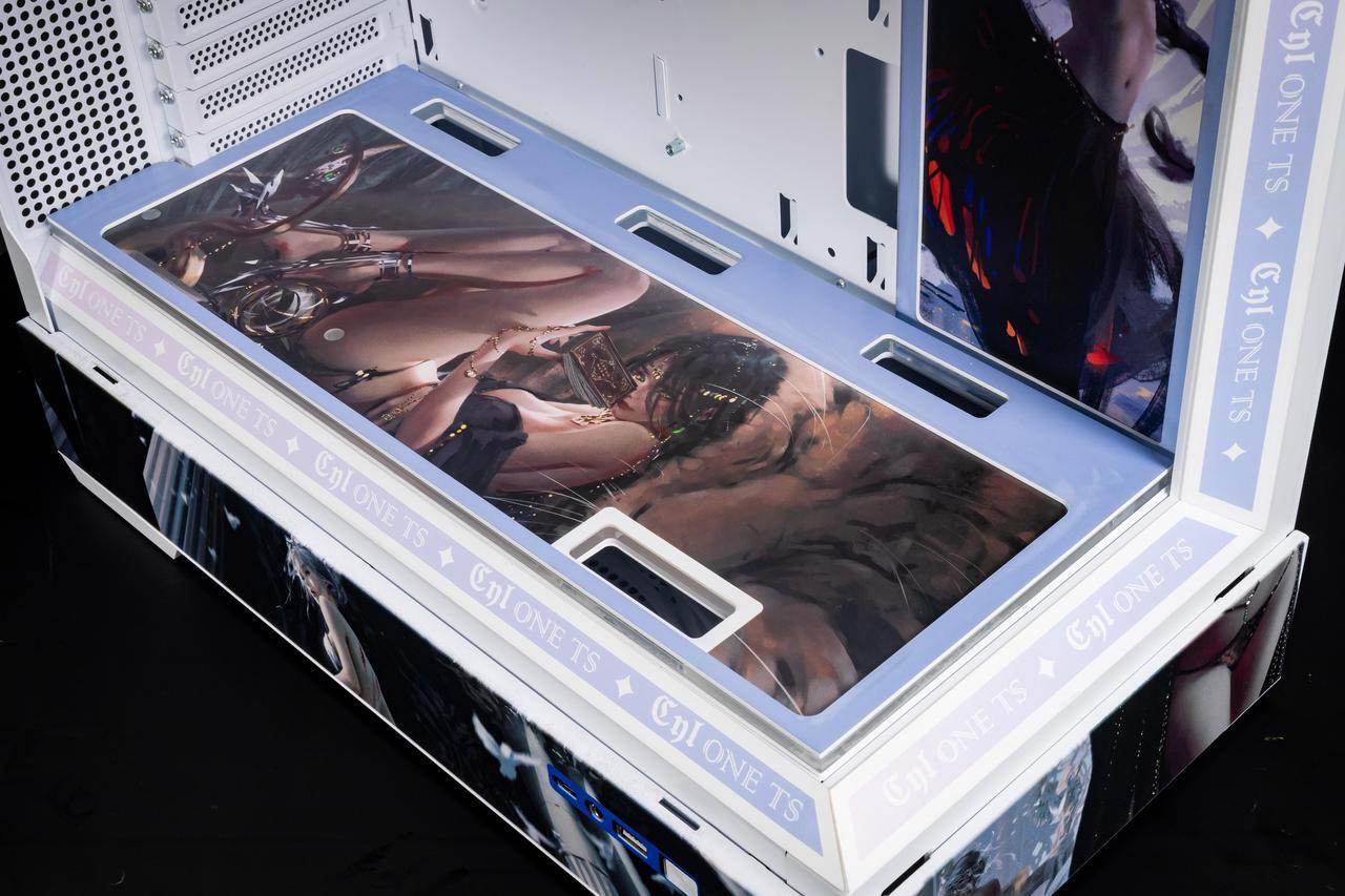 Alt view image 6 of 7 - CORN Bauhaus Micro-ATX ITX Cpmputer Case, 6 Sides + 2 Light Panels Could Be Customized with HD Images(GhostBlade)