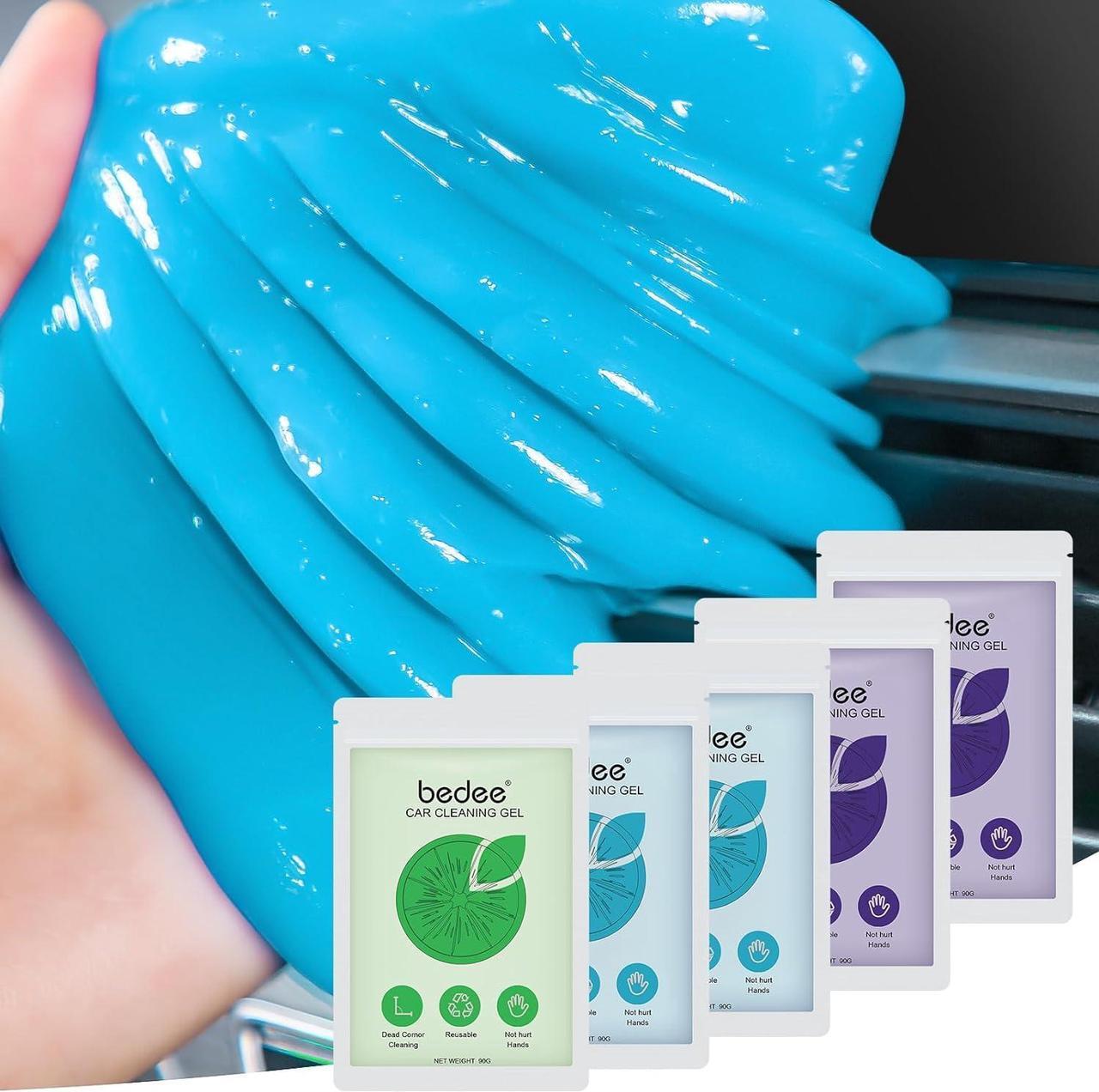 Main image of 5 Packs Car Cleaning Gel: Keyboard Cleaner Putty Gel with Storage Box Efficient Cleaning Reusable No Sticky Hands No Break for Car Interior Air Vent Keyboard Camera Printer- Upgraded