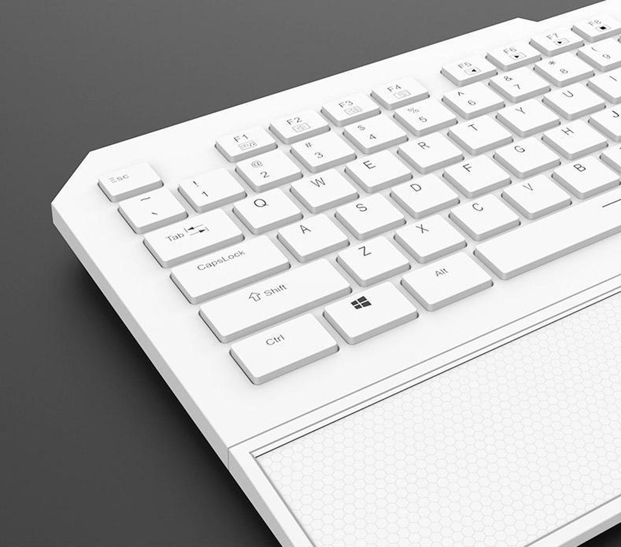 Alt view image 4 of 5 - CORN White and Gold High-End Keyboard & Mouse with Top Professional Gaming Chips, 2.4GHZ Wireless Technology, Multimedia, and Cool Glare Mode