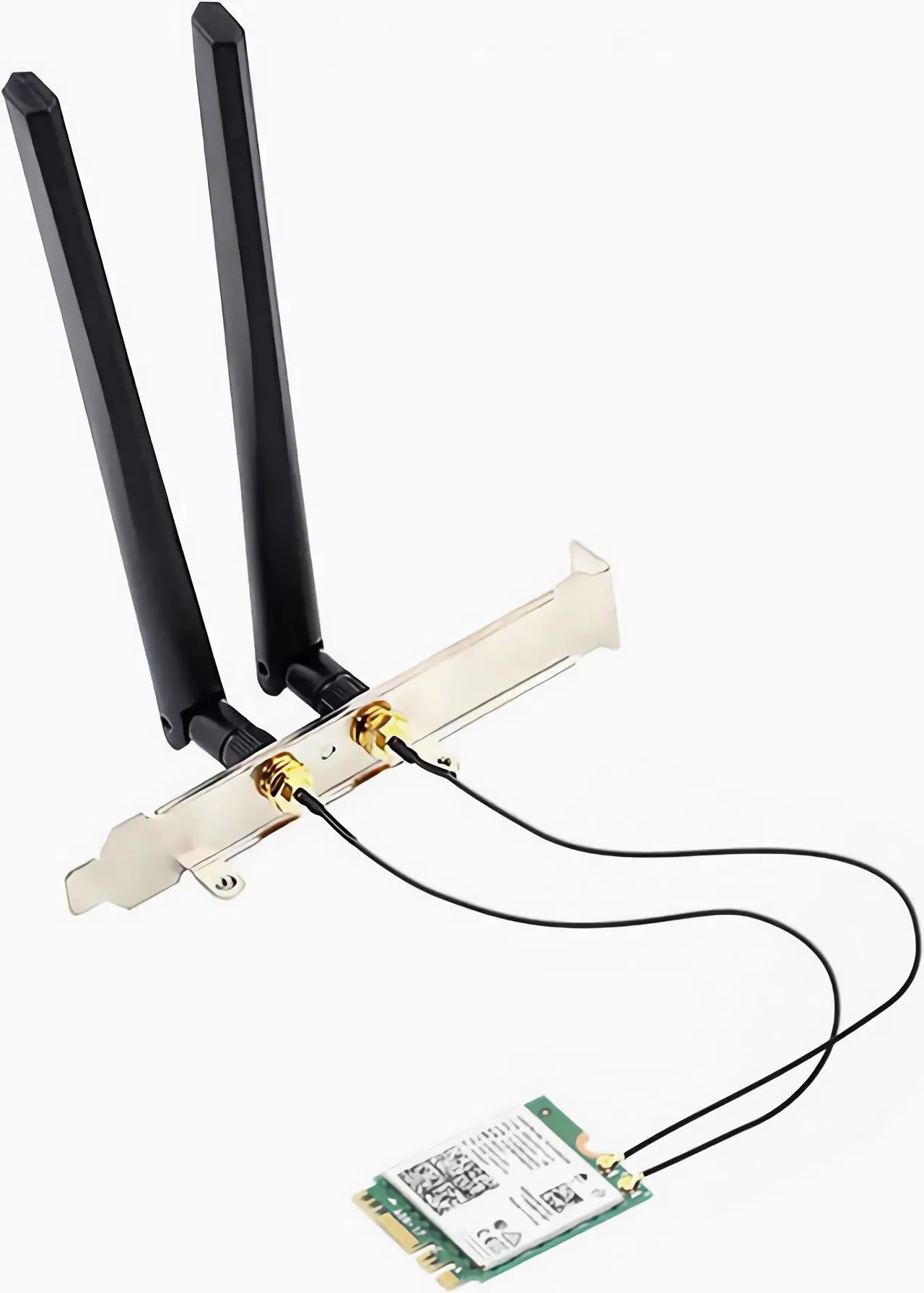 Alt view image 7 of 7 - WiFi 7 BE200 NGW Wireless Card, Tri-Band 6GHz/5GHz/2.4GHz M.2 NGFF Bluetooth 5.4, Includes Ipex Cable, 8dBi Antennas and Brackets Support Windows 10/11(64 bit)/Linux, Not Support AMD. (with Antennas)
