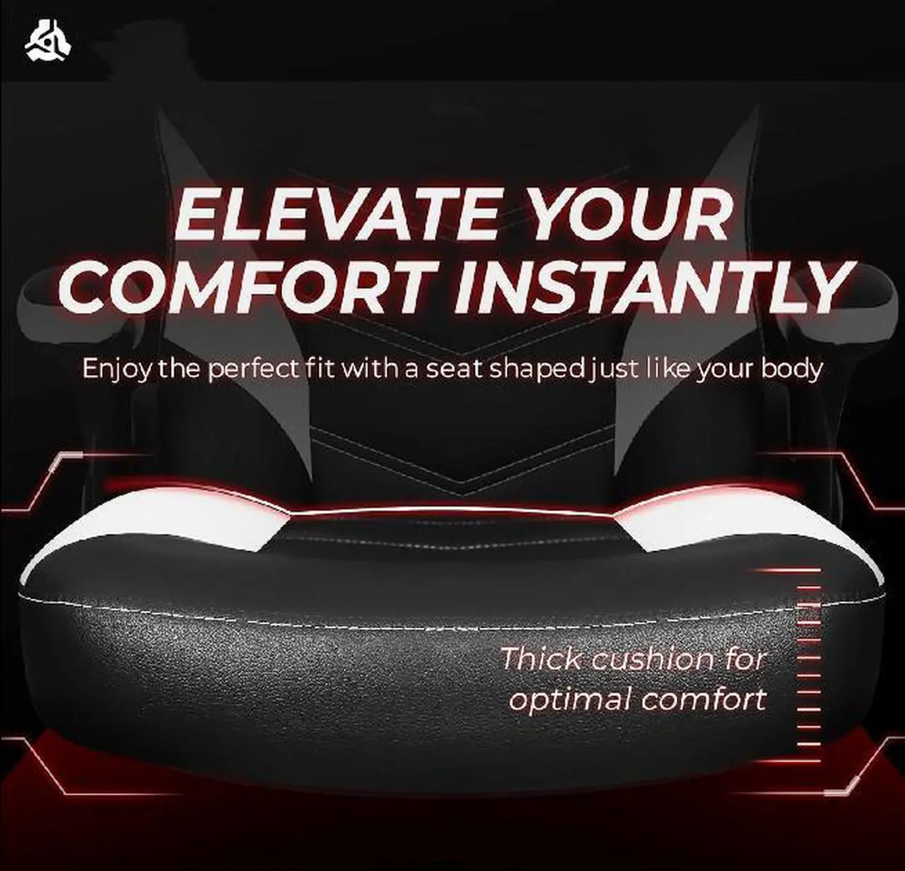 Alt view image 3 of 5 - Video Gaming Computer Chair Ergonomic Office Chair Desk Chair with Lumbar Support Flip Up Arms Adjustable Height Swivel PU Leather Executive with Wheels for Adults Women Men (White)