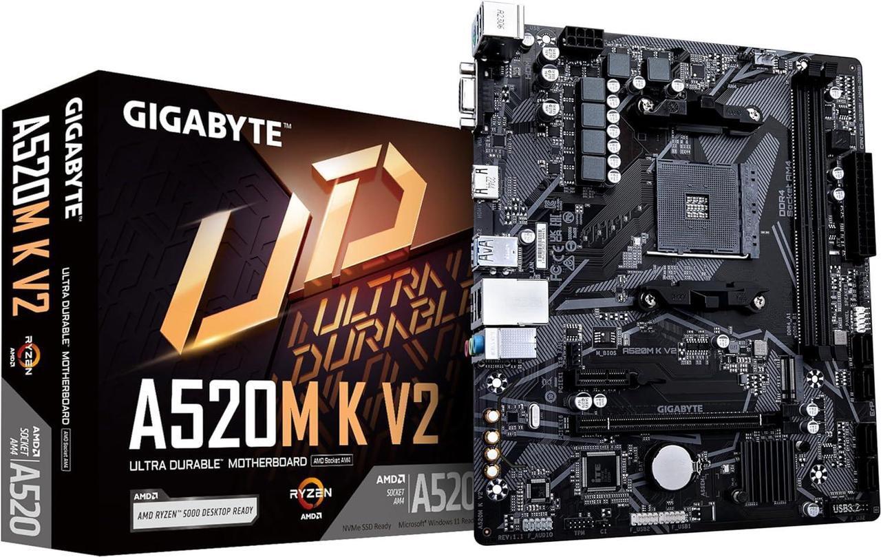 Main image of AM4 Gigabyte A520M K V2 mATX D4