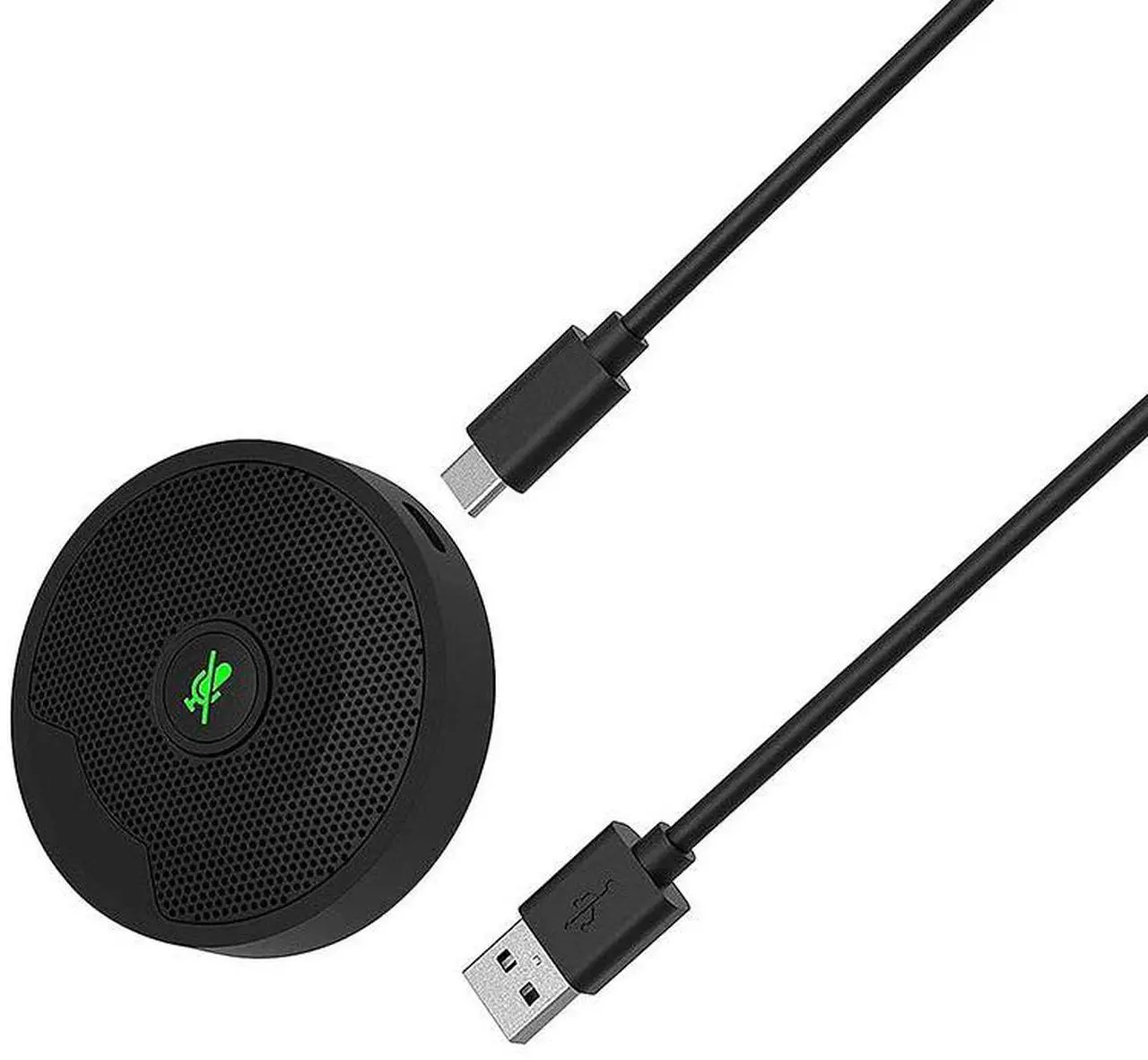 Alt view image 4 of 6 - CORN USB Conference Microphone, 360° Omnidirectional PC Computer Condenser Mic with Mute Button for Online Meeting/Class, Zoom Call, Skype Chatting, Plug & Play