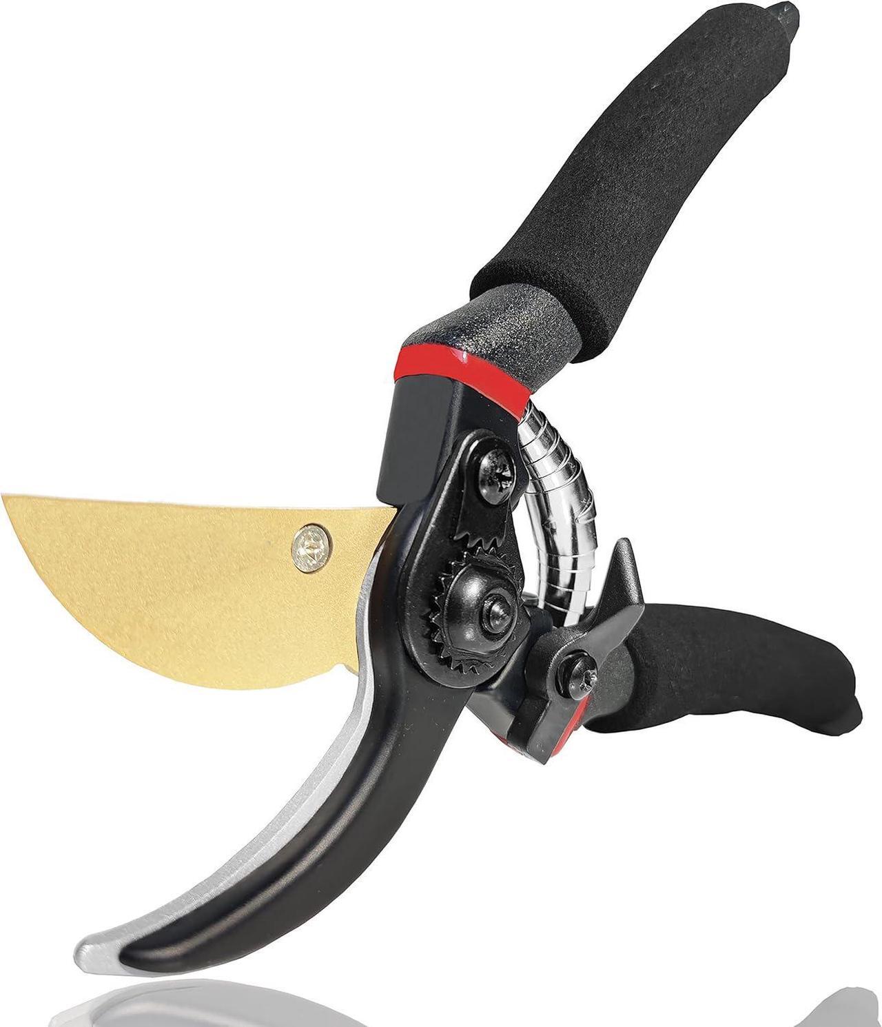 Main image of Corn Electronics 8" Professional Premium Titanium Bypass Pruning Shears (GPPS-1003), Hand Pruners, Garden Clippers.