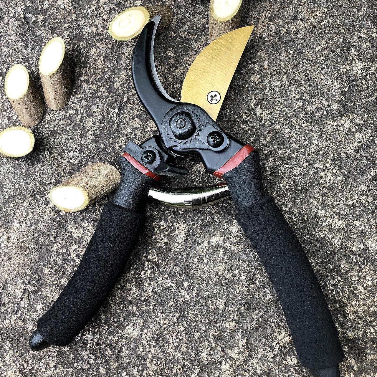 Alt view image 7 of 7 - Corn Electronics 8" Professional Premium Titanium Bypass Pruning Shears (GPPS-1003), Hand Pruners, Garden Clippers.
