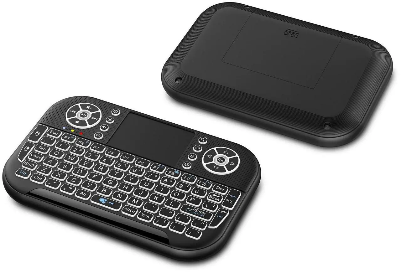 Alt view image 5 of 5 - CORN 2.4Ghz Mini Wireless Keyboard Full Screen Air Mouse Bluetooth Keyboard Touchpad Combo Remote Control for PC Win7/8/10 Android TV Set-up Box HTPC IPTV